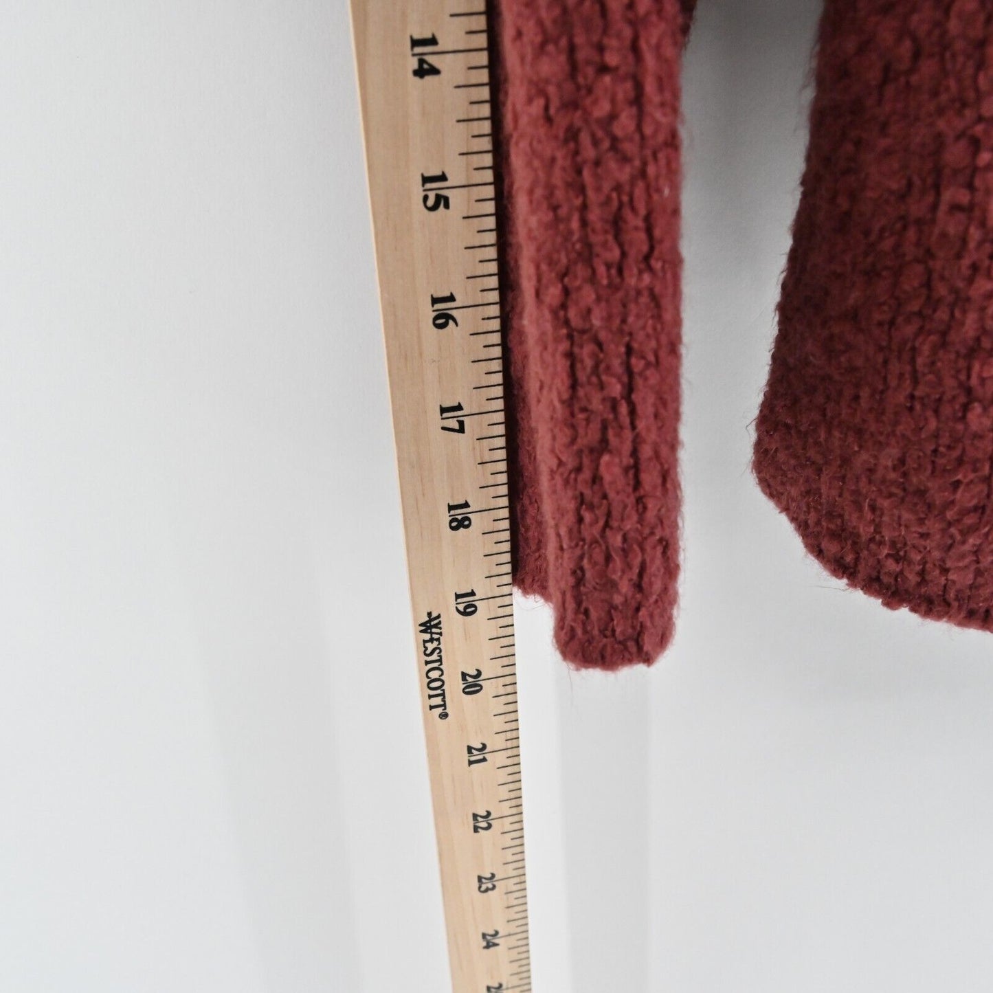 URBAN OUTFITTERS Sweater Womens M Red Fuzzy Pullover V Neck Oversized Soft Cozy