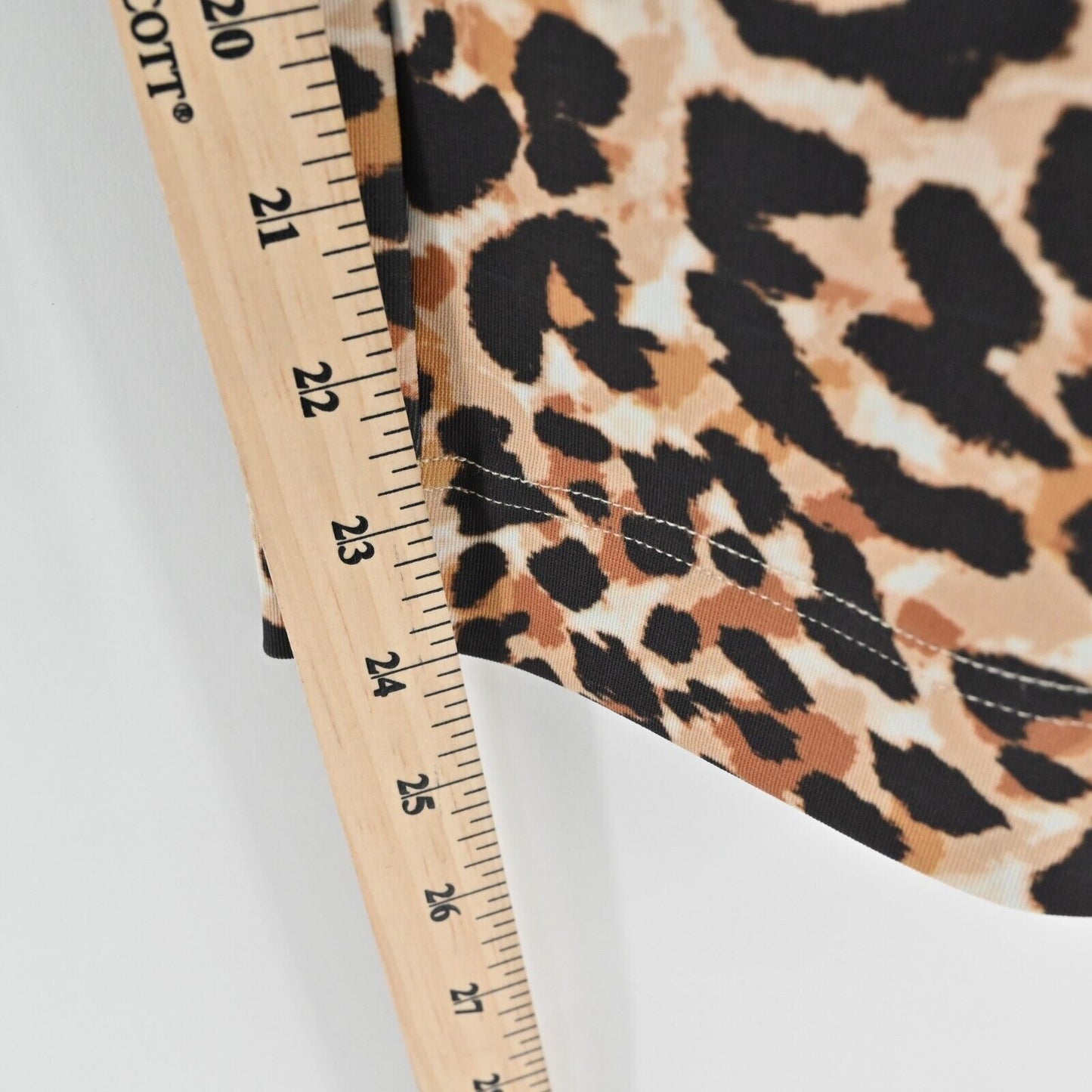BOSTON PROPER Pants Womens Size XS Leopard Print Pull On Stretch Crop Skinny