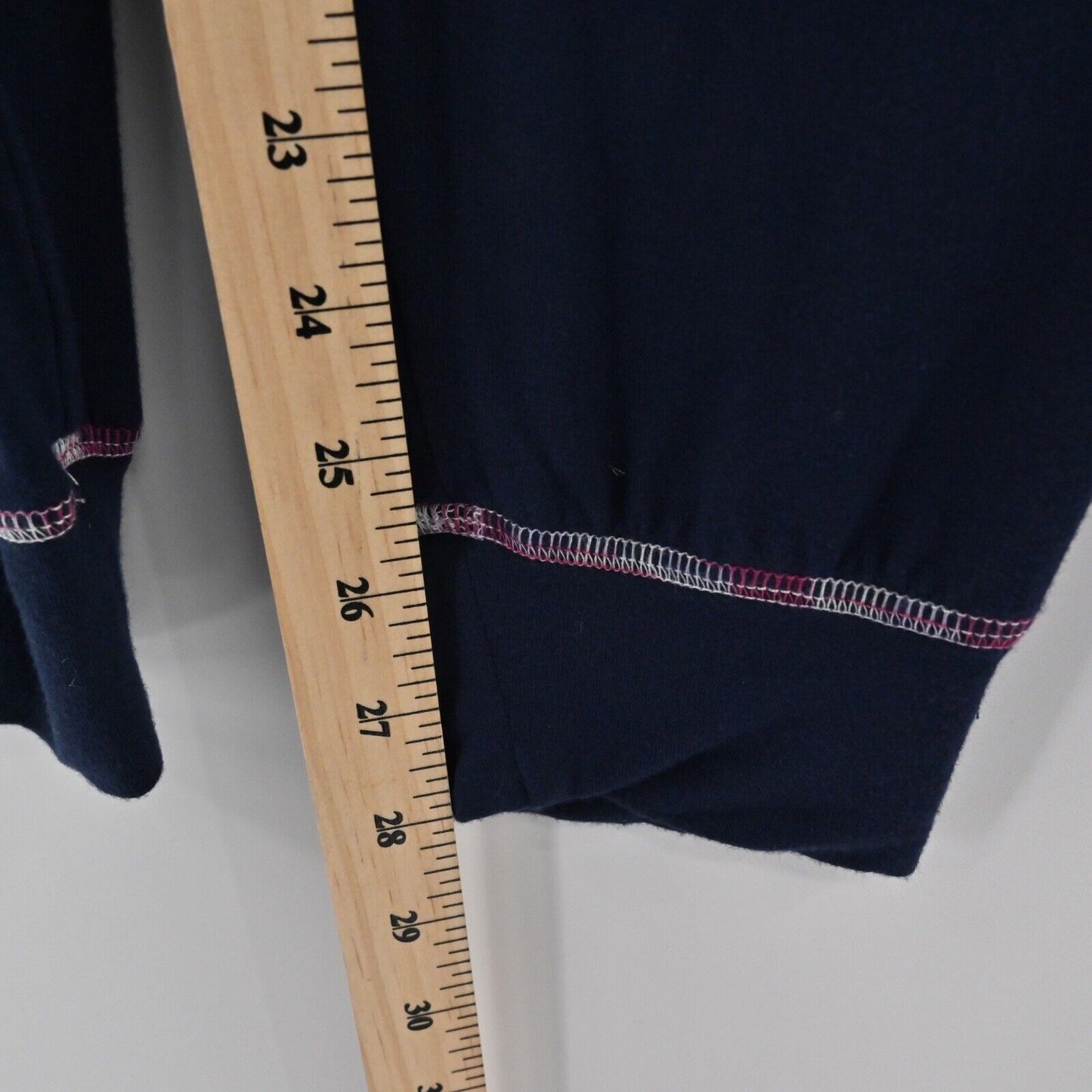 PELOTON Pants Womens Sz S Navy Blue Pink Logo High Rise Sleepover Jogger Sweats