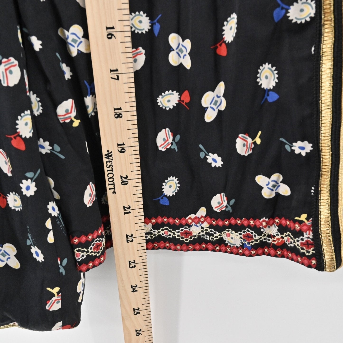 ZADIG VOLTAIRE Jacket Womens Size 40 Black Vendrix Floral Embroidered Retro Boho