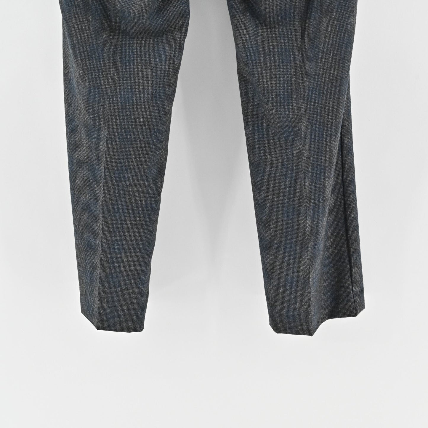 ELIE TAHARI Pants Womens Size 12 Virgin Wool Gray Blue Plaid Straight Trousers