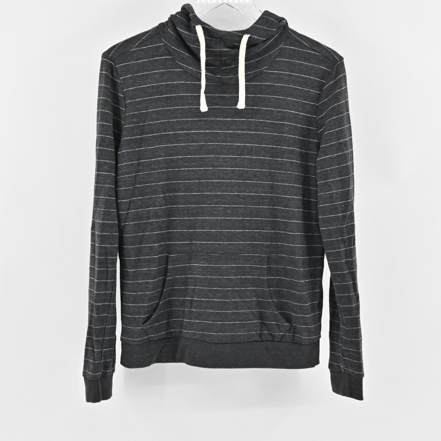 MARINE LAYER Womens Alden Hoodie Size M Double Knit Cowl Neck Stripe Sweatshirt