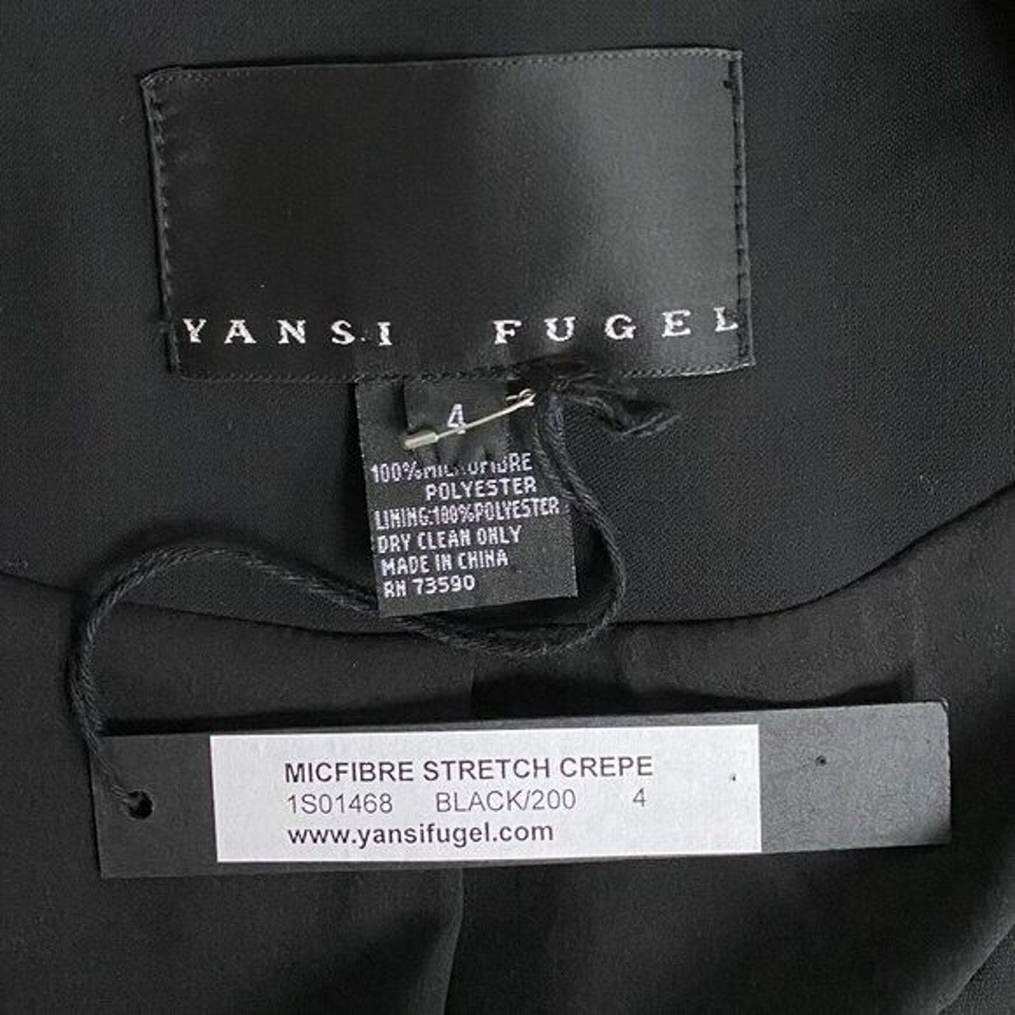 YANSI FUGEL Jacket Womens Size 4 Black Moto Double Zipper Grunge Bikercore NEW