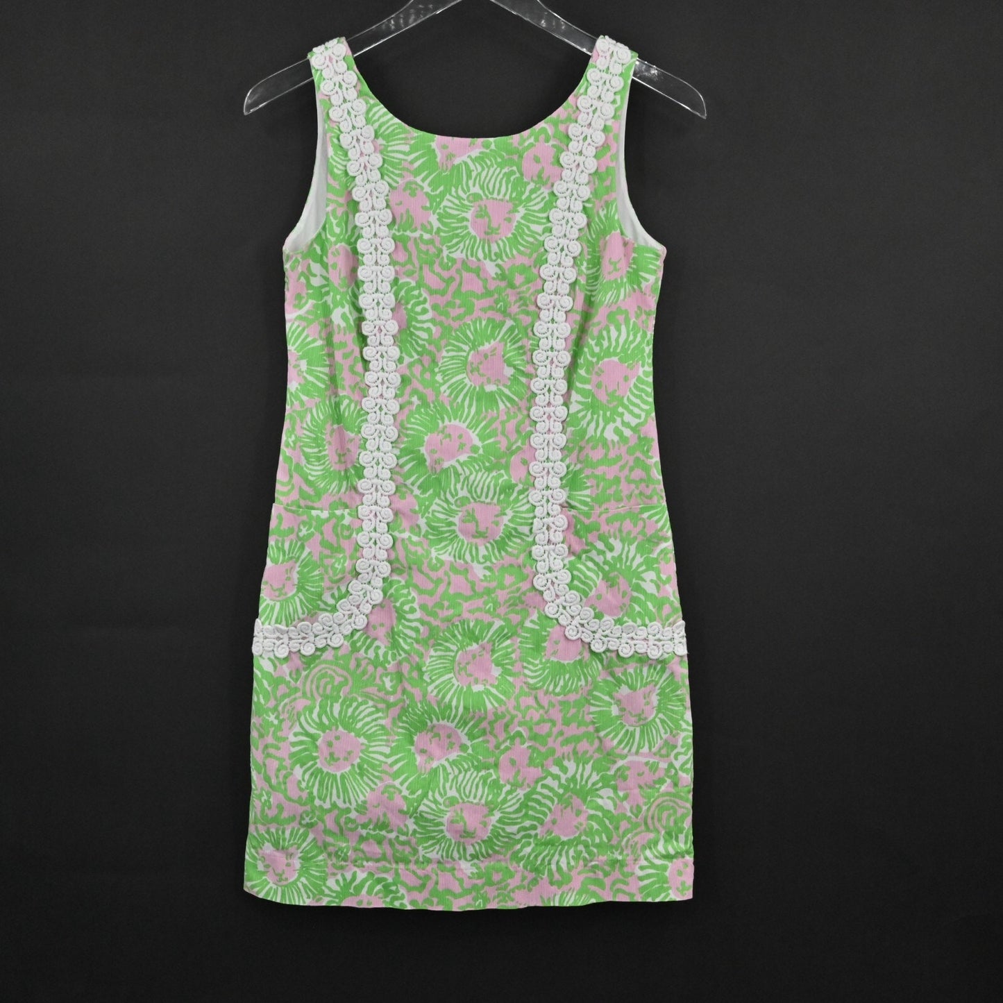 LILLY PULITZER Dress Size 2 Liz Sleeveless Shift Cabana Pink Sunnyside Vacation