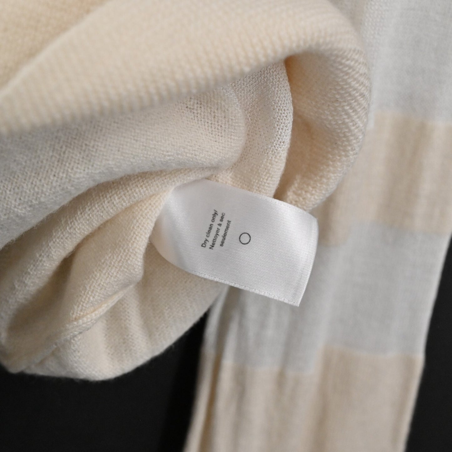 RAG BONE Womens Sweater Merino Wool Size M Vivi Crew Lightweight Stripe Neutral