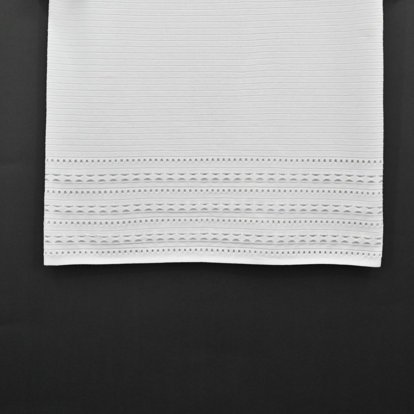 ST JOHN Santana Knit Bianco Top Womens Size S White Cutout Quiet Luxury NEW