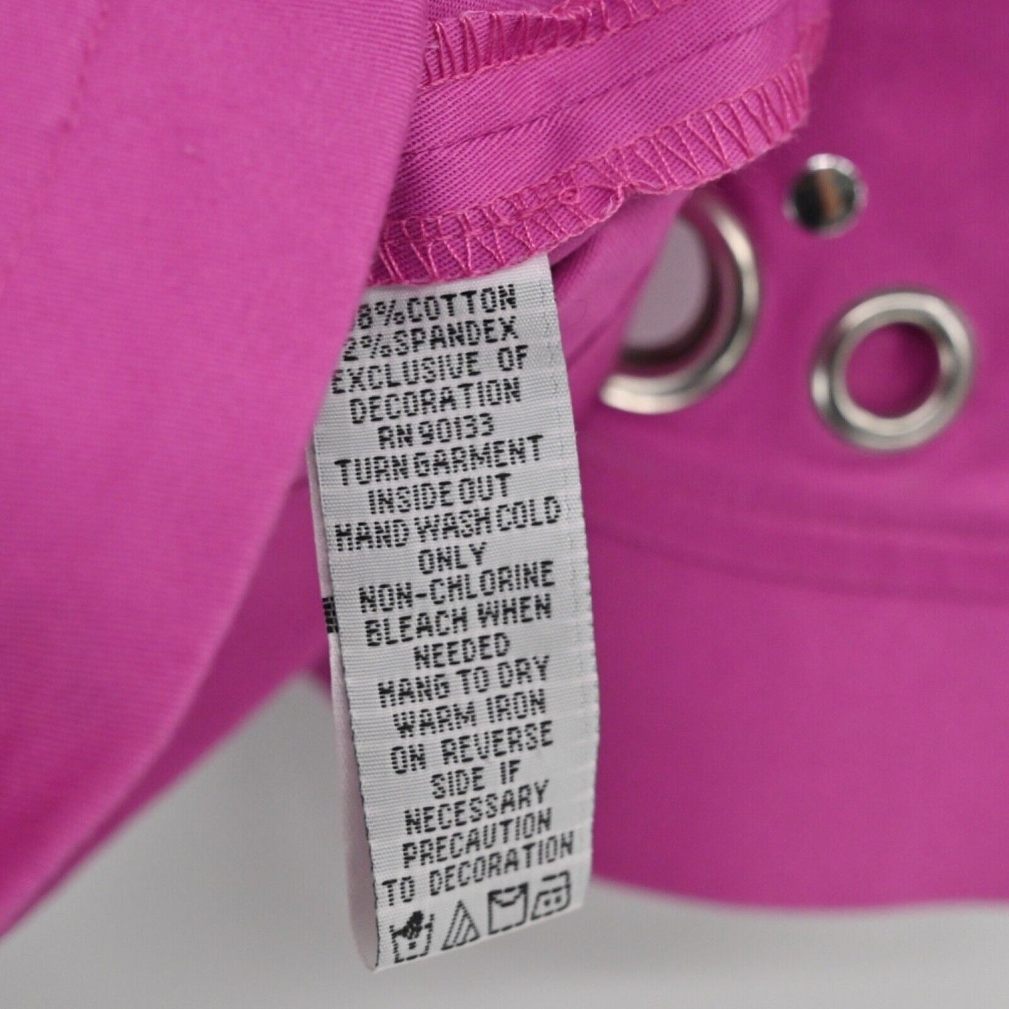 Vtg BOB MACKIE Jacket Womens Size S Pink Grommet Studded 3/4 Sleeve Full Zip 90s