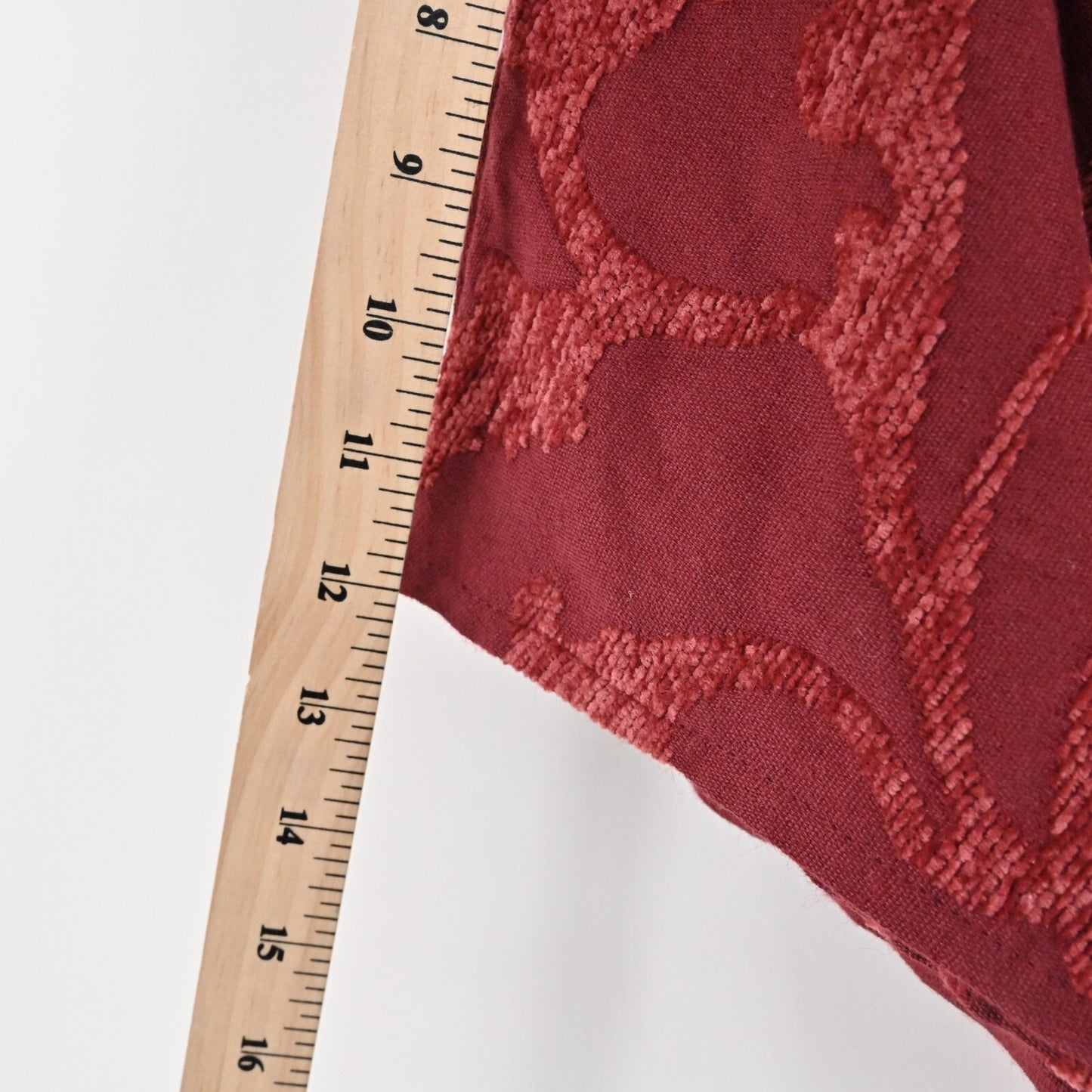 CHICOS Ruana Wrap Womens Size S/M Chenille Floral Jacquard Red Fringe Trim NEW