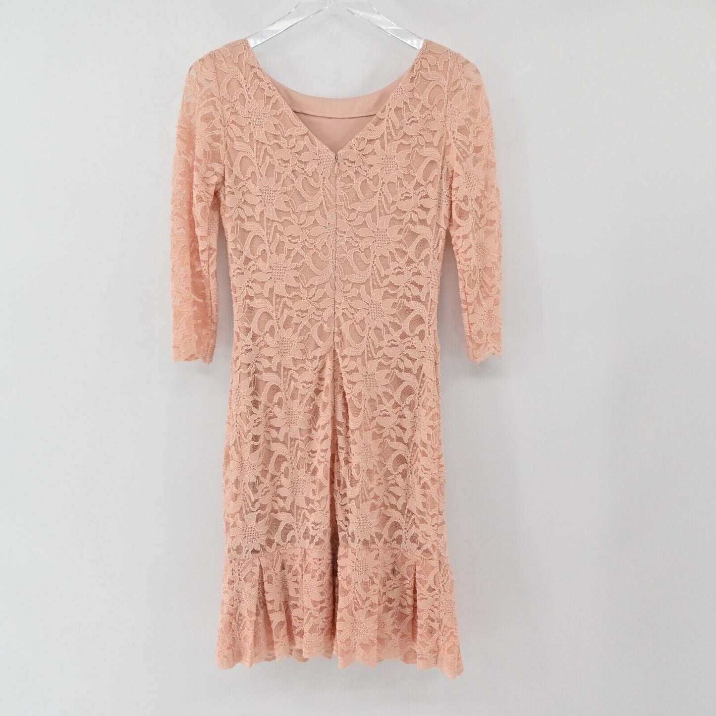 CALVIN KLEIN Dress Womens Size 8 Blush Pink Lace Sheath Special Occasion Office