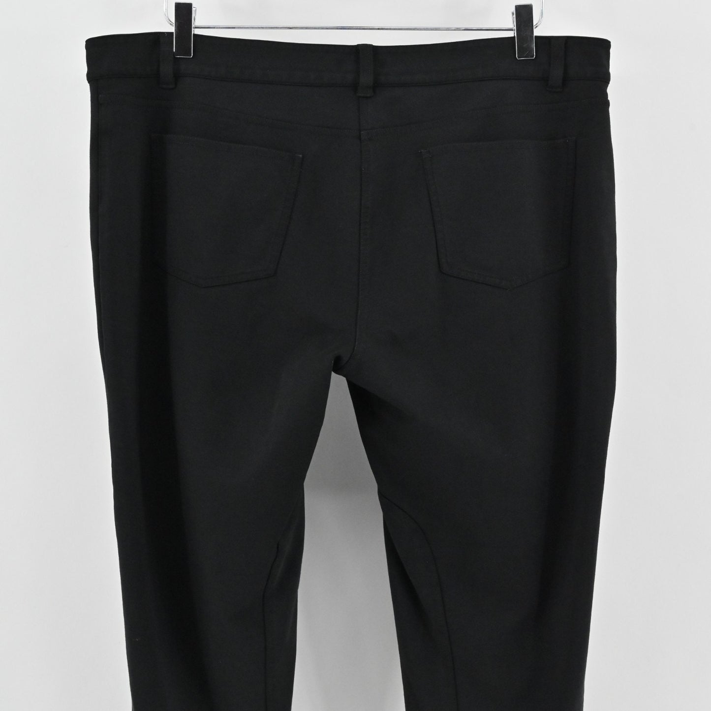 Eileen Fisher Womens Zip Ankle Pants Size L Black Skinny Leg Casual Stretch