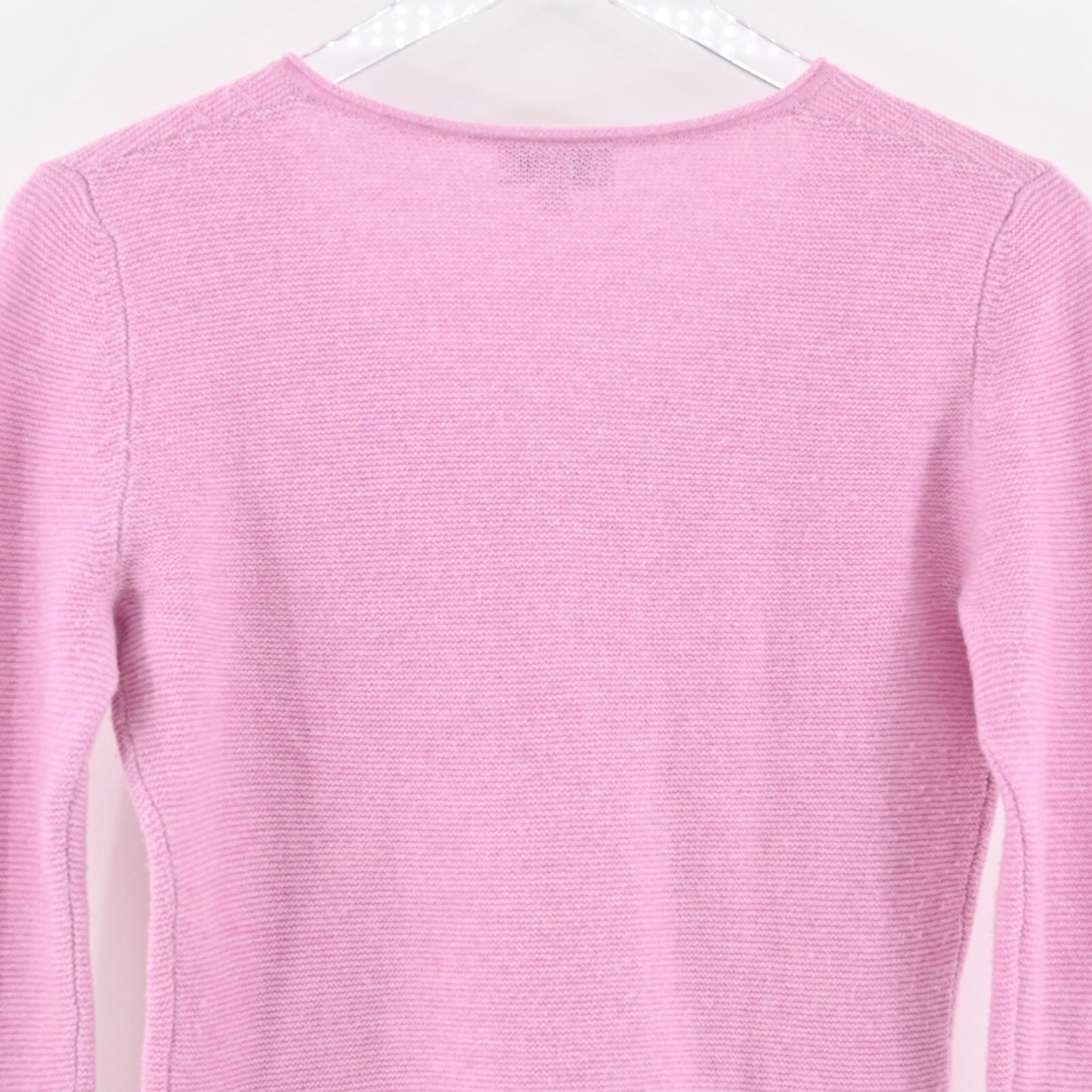 KINROSS Cashmere Sweater Womens Size S Pink VNeck Knit Top Casual Preppy Chic