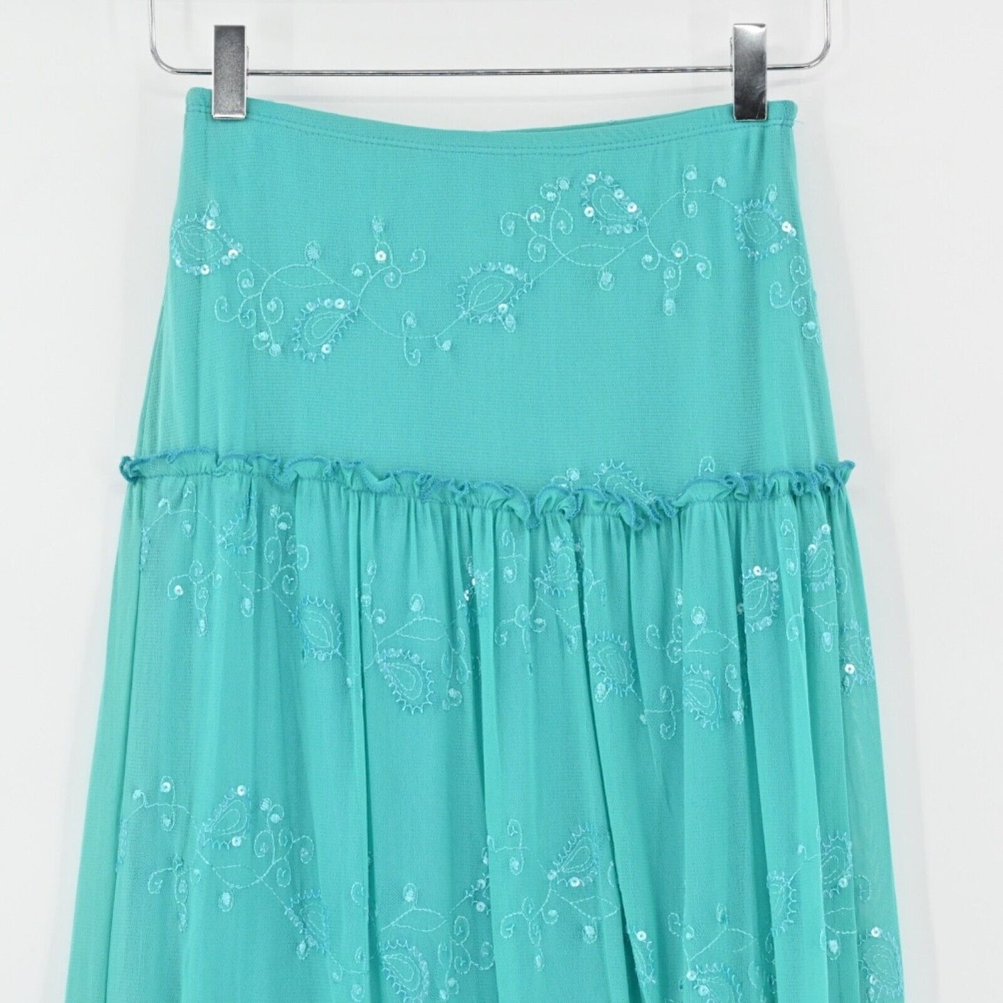 Vintage WHIZ Teal Midi Skirt Size S