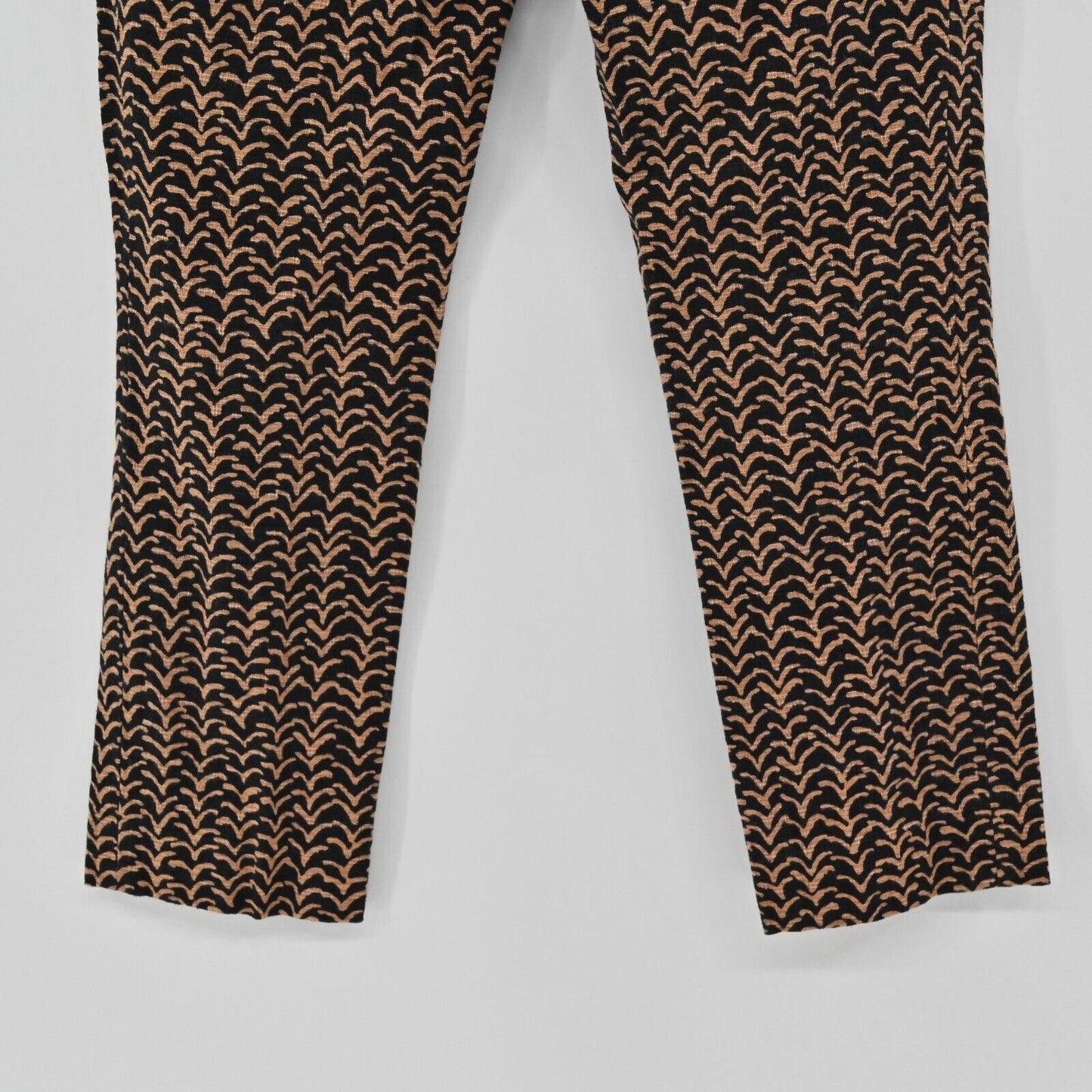 ANTHROPOLOGIE Pants Womens Size 4 Cartonnier Charlie Ankle Brown Black Print