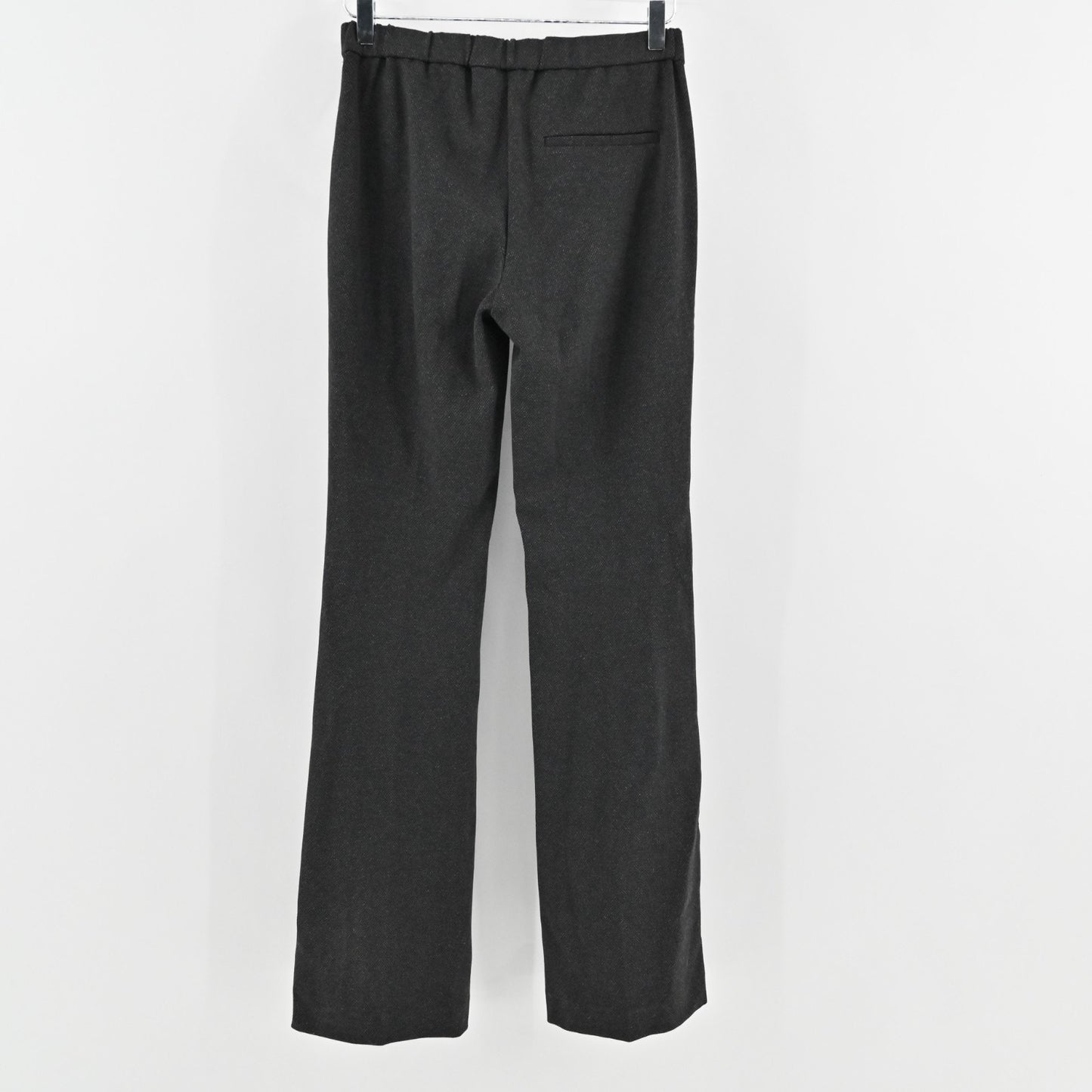 THEORY Demitria Regent Knit Pants Womens Size 2 Pull On Gray Multi Flare NEW