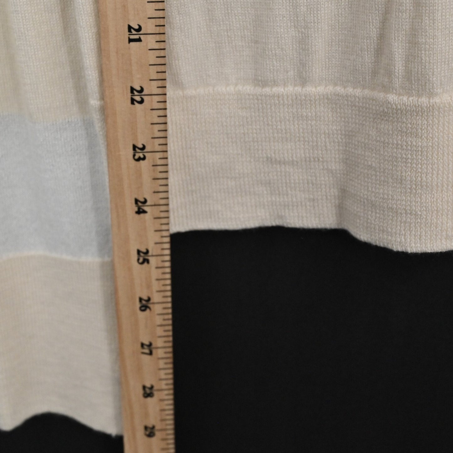 RAG BONE Womens Sweater Merino Wool Size M Vivi Crew Lightweight Stripe Neutral