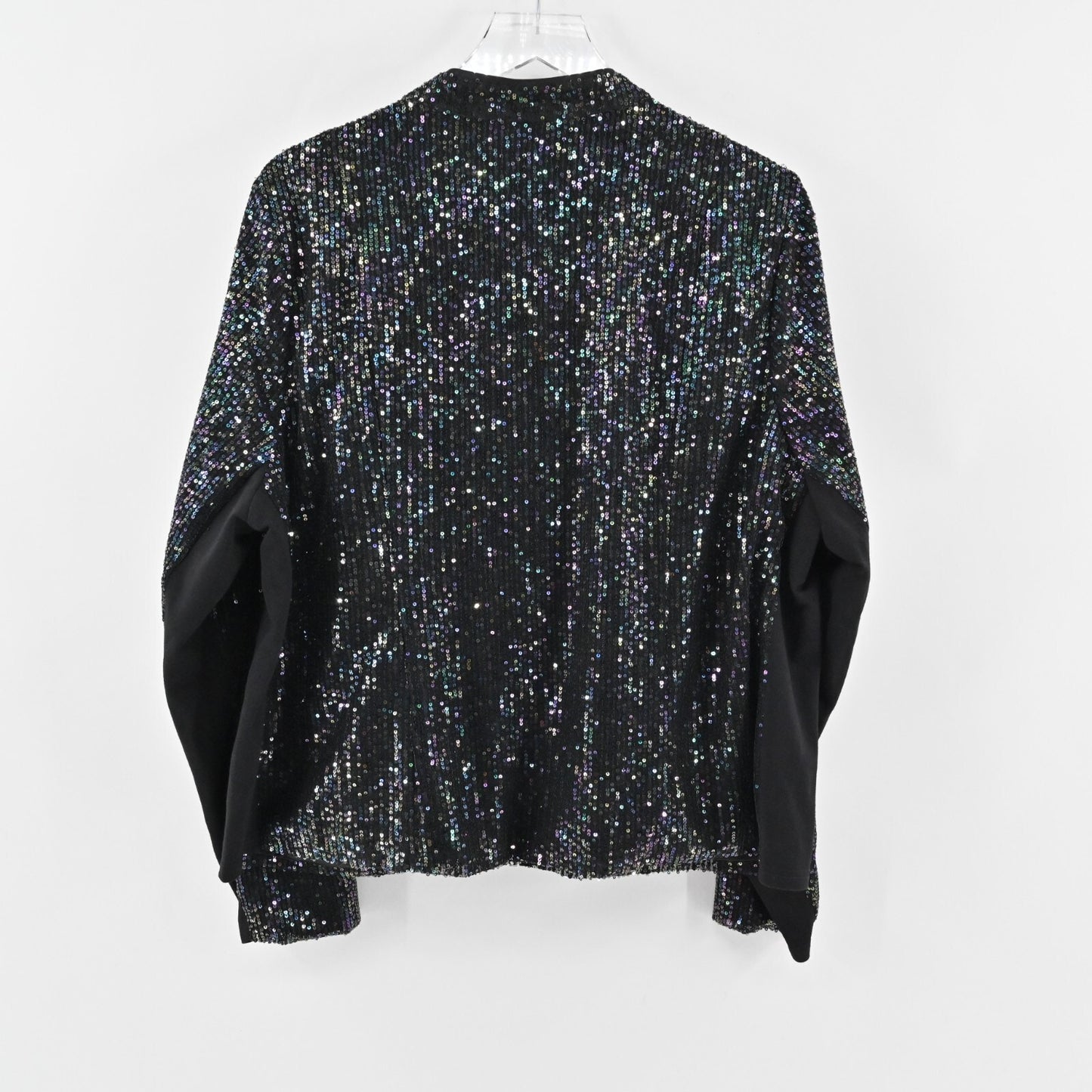 TORRID Sequin Moto Jacket Plus Size 2X Black Evening Bomber Womens Zip Front