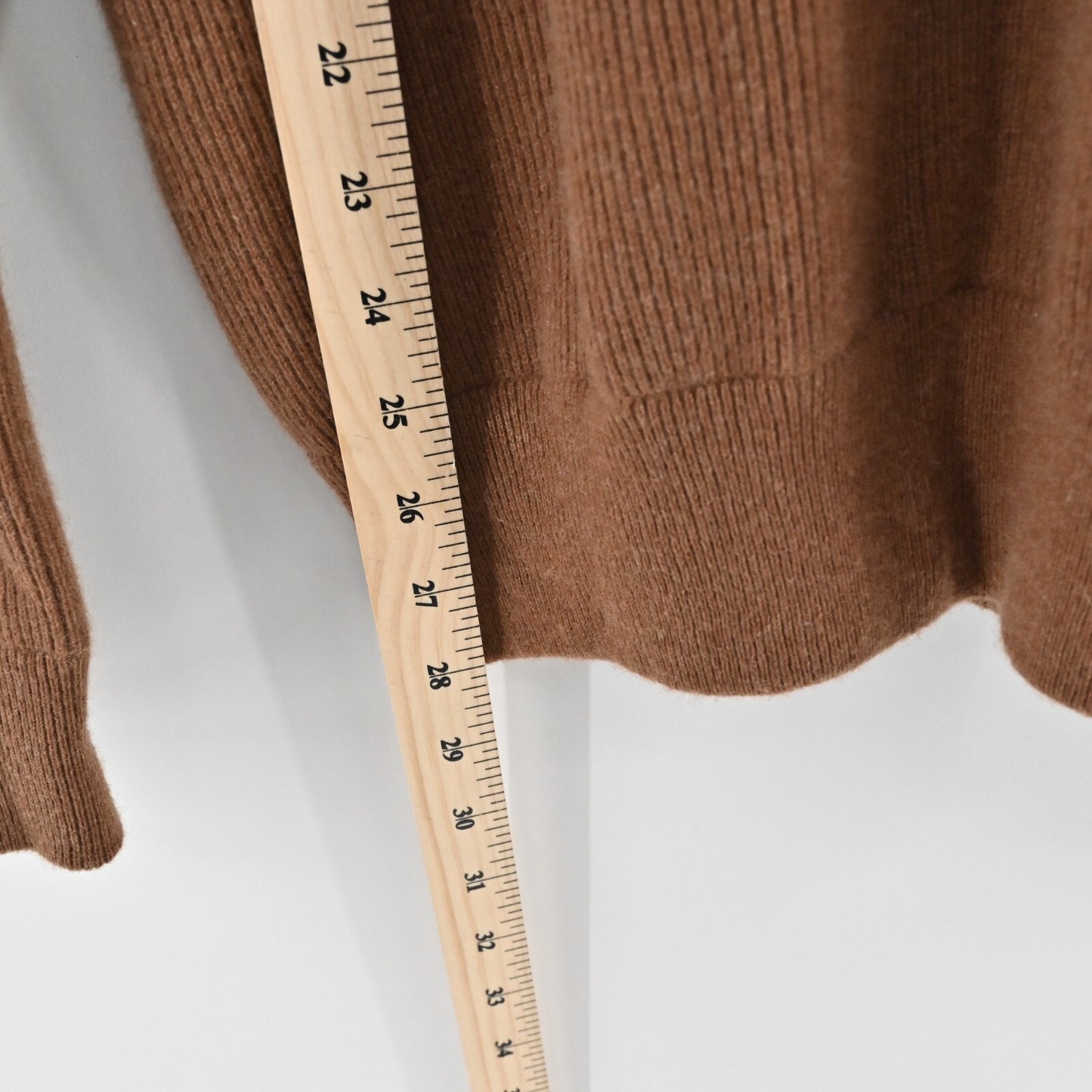 Vtg PETER MILLAR Mens Cashmere Sweater Size M Brown Knit Quarter Zip Casual