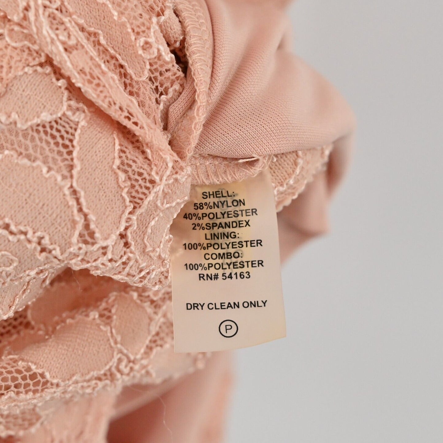 CALVIN KLEIN Dress Womens Size 8 Blush Pink Lace Sheath Special Occasion Office