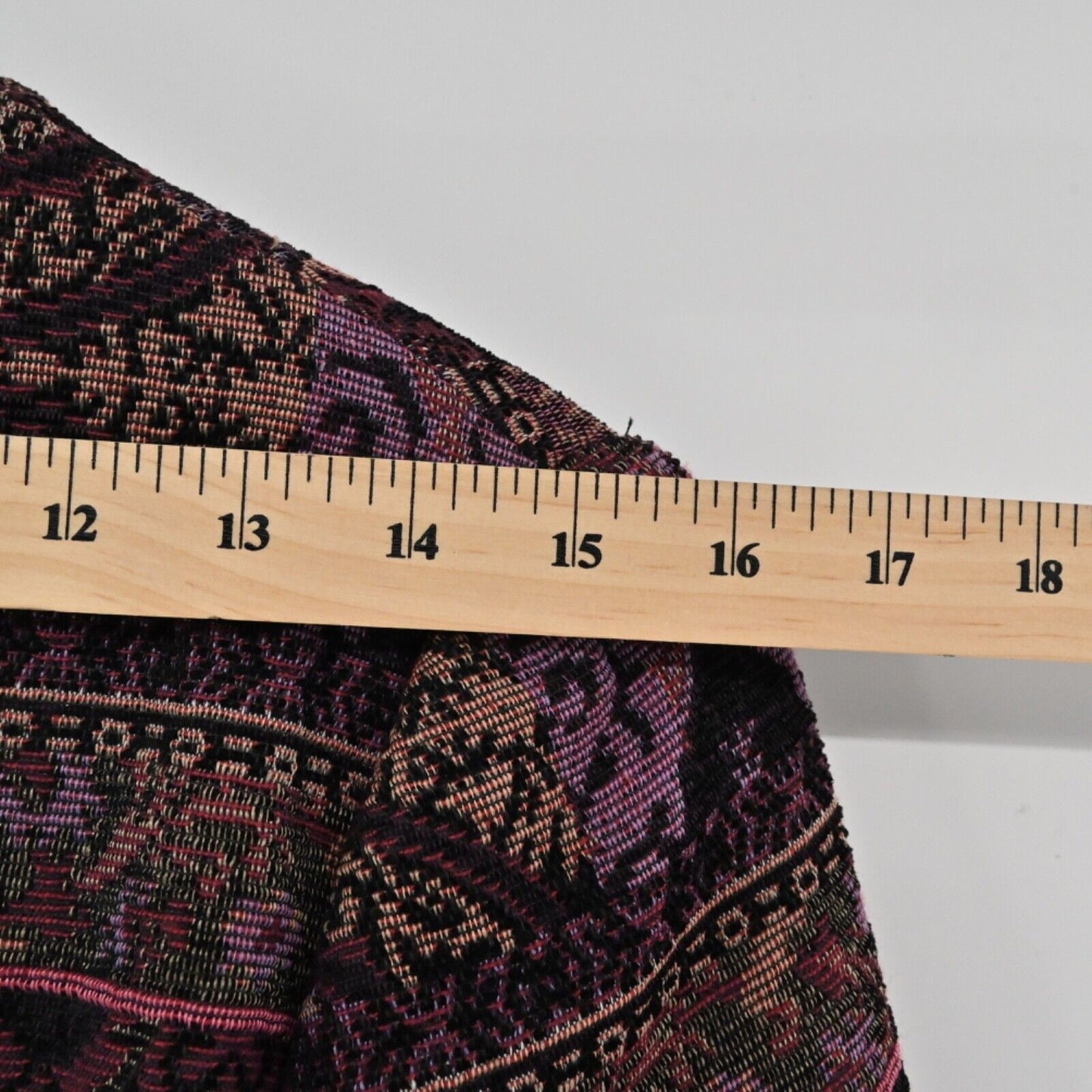 Vtg MDL Jacket Womens Sz S Purple Patchwork Print Tapestry Button Front Boho 90s