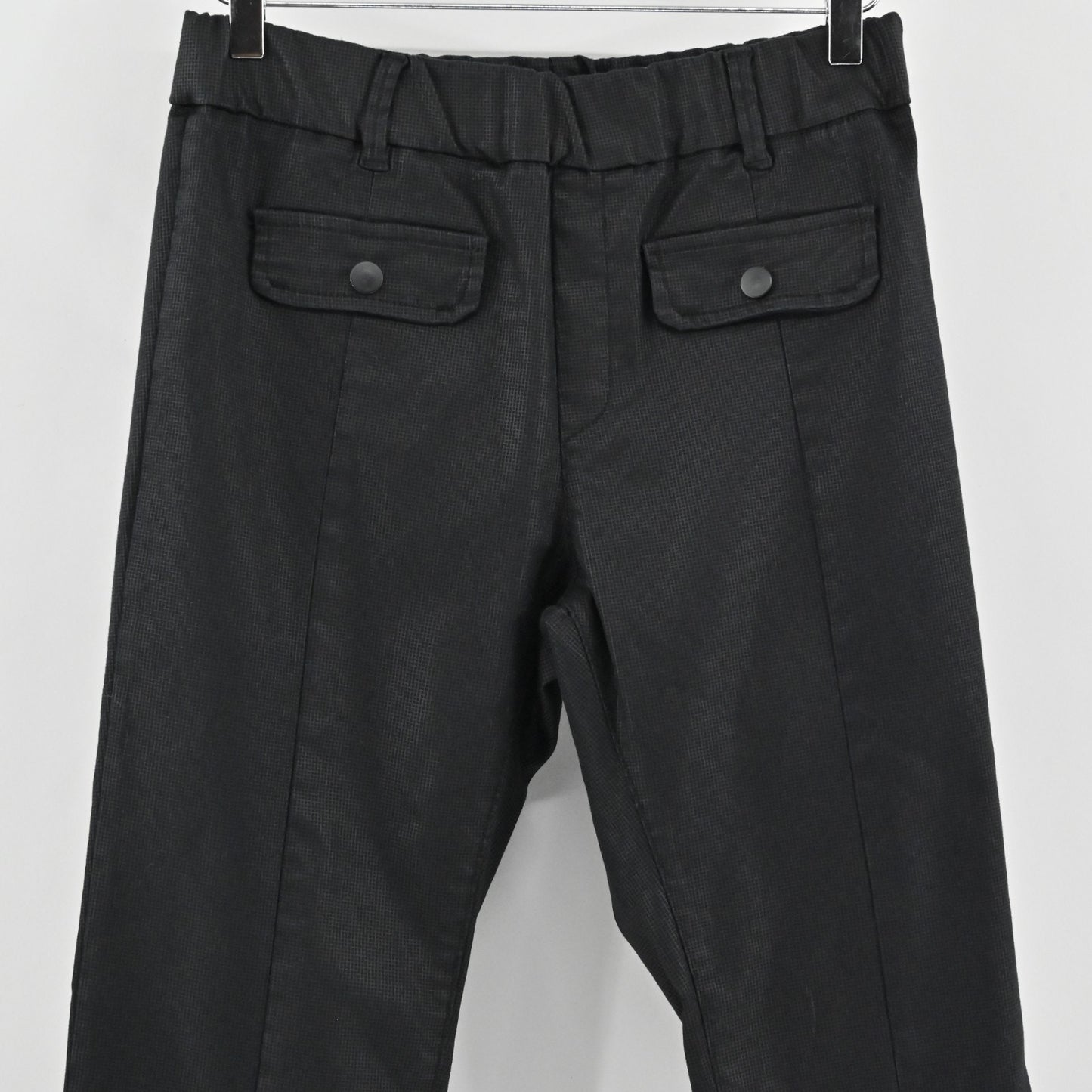Bevy Flog Womens Adele Black Pants Size 30 Slit Flare Ankle Pull On Casual