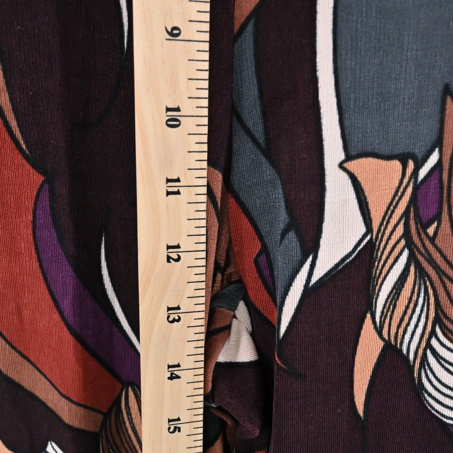 CHICOS Pants Womens Size XL Purple Floral High Rise Travelers Baroque Palazzo