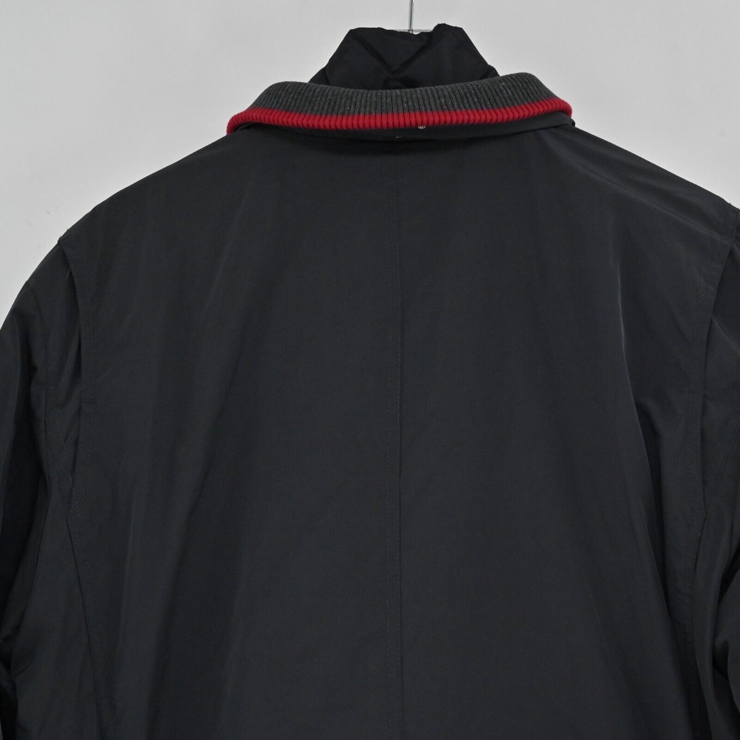 HETREGO Jacket Mens Size 58 Long Sleeve Black Zip Button Double Layer NEW