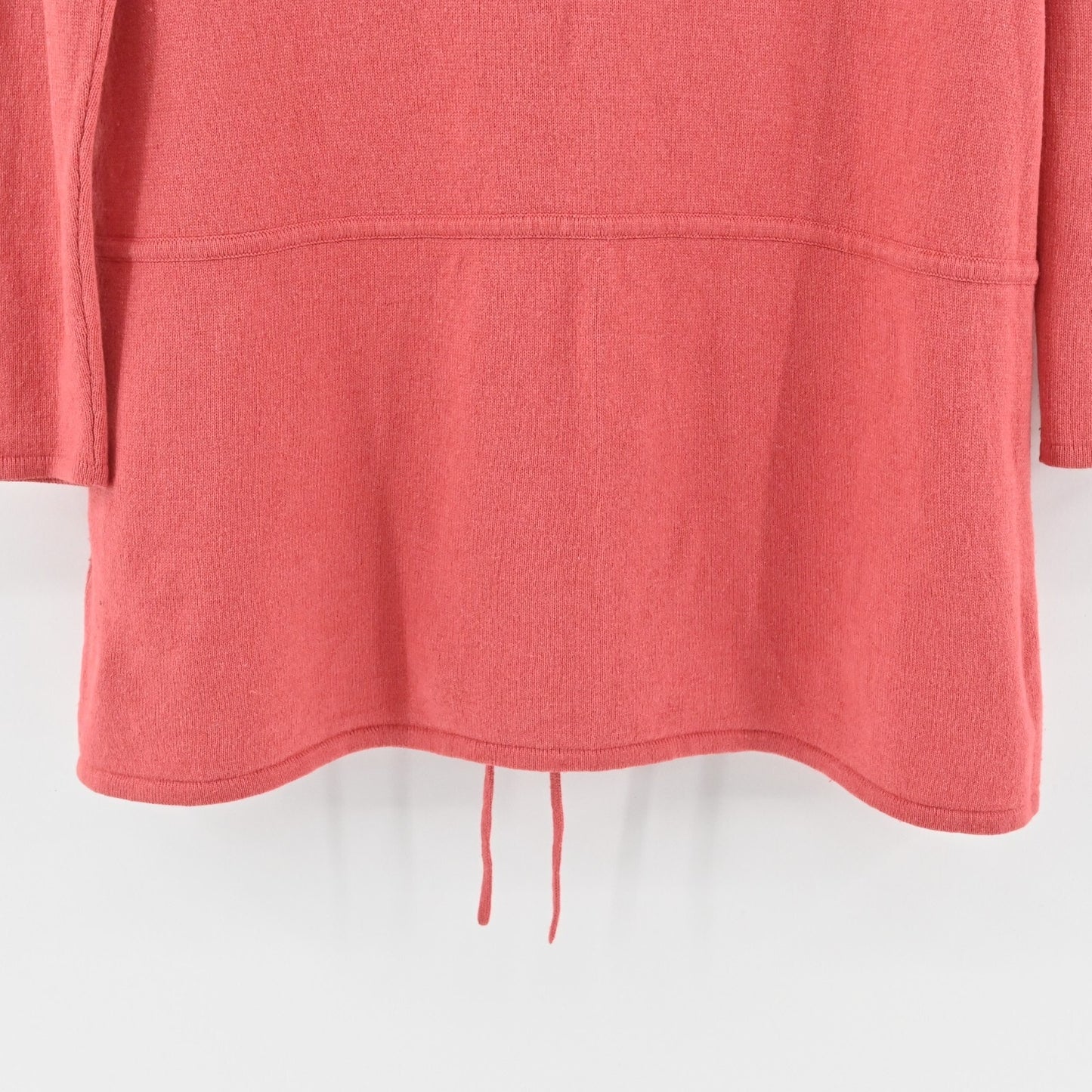 EILEEN FISHER Cashmere Silk Sweater Womens Size S Coral VNeck Knit Cinch Tunic