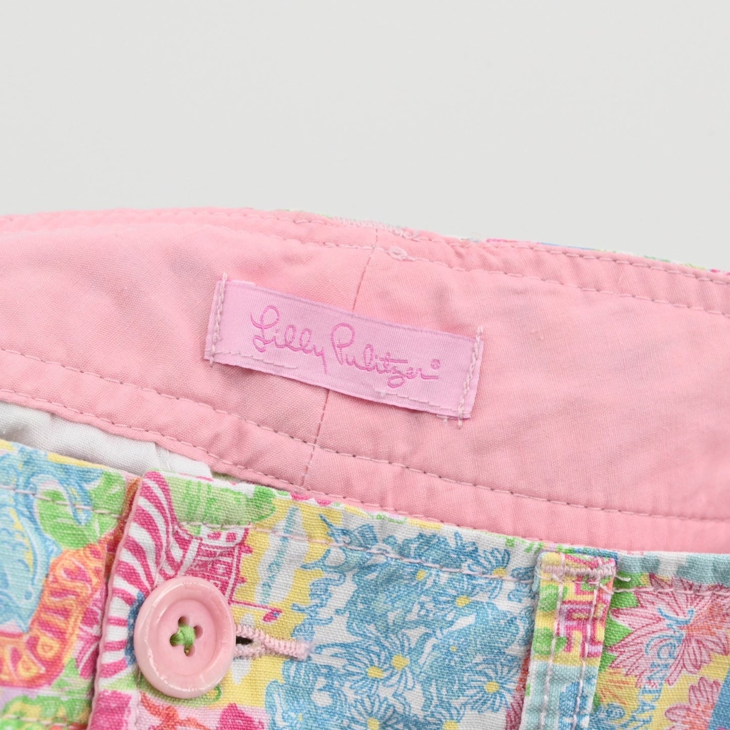 Lilly Pulitzer Womens Callahan Shorts Size 0 Pop Up State of Mind Patchwork