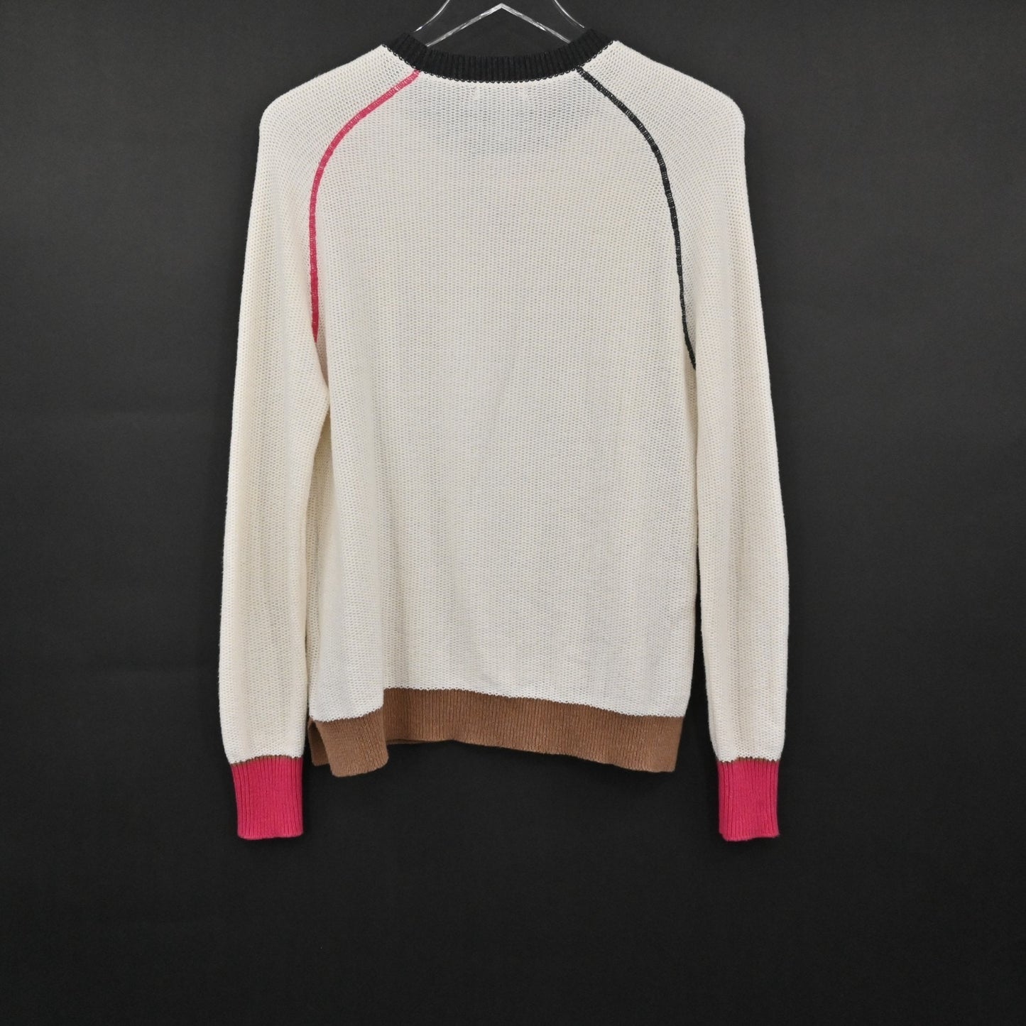 Zaket Plover Womens Cashmere Sweater Size M Knit Raglan Color Block Cozy Soft