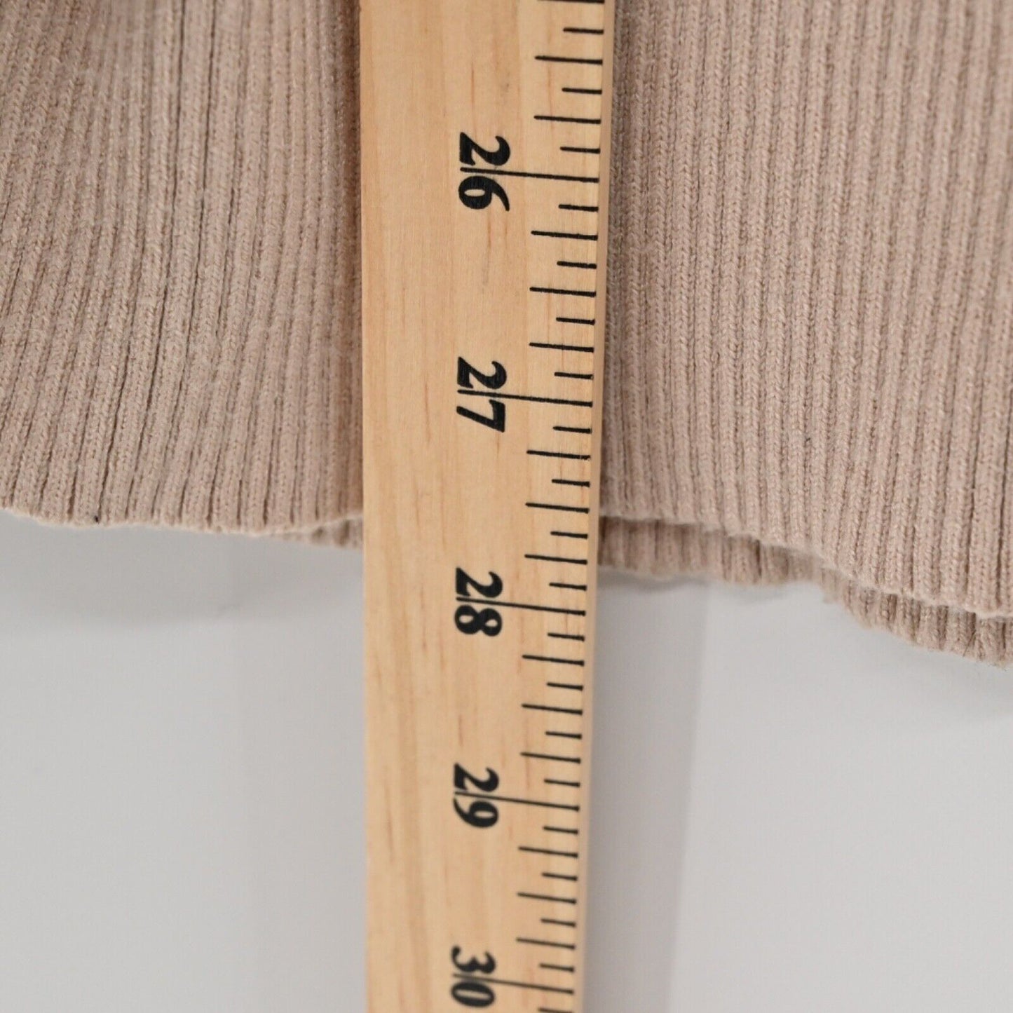 VEILED Pants Womens Size XS Beige Remy Ribbed Knit Elastic High Rise Wide Leg