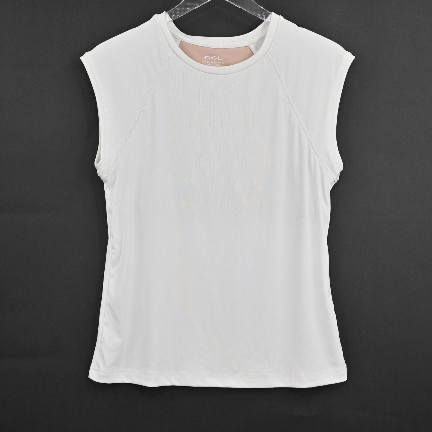 OGL Top Womens Size XL Crewneck Brami Tank White Sandwashed Modal Regular Fit