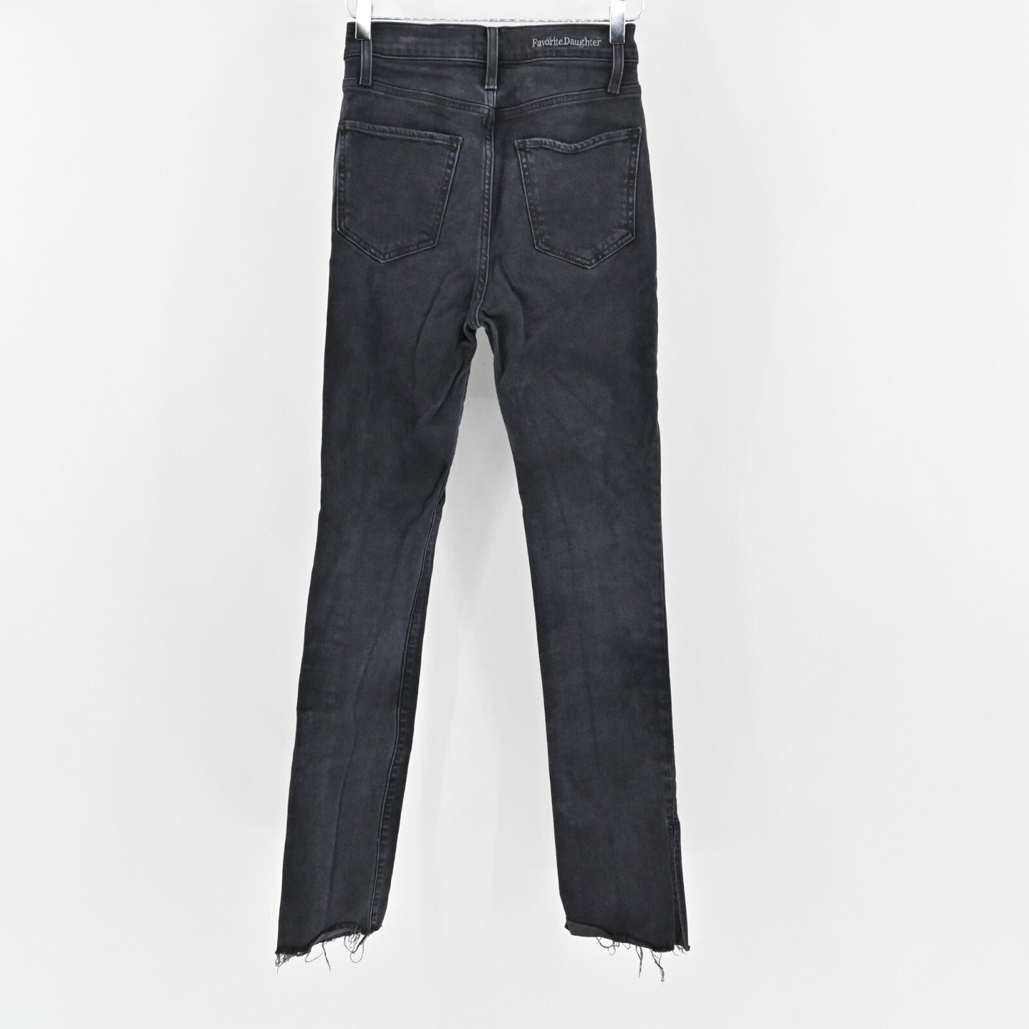 FAVORITE DAUGHTER Jeans Womens Sz 26 Black Valentina Tower Super High Rise FLAW