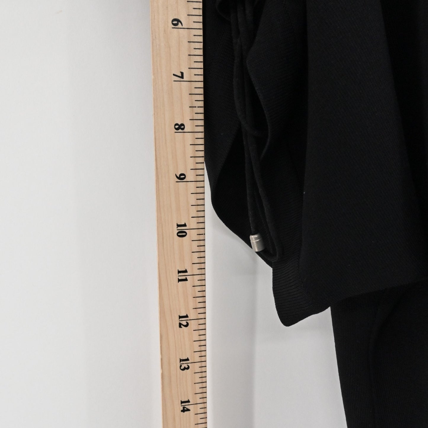 Misook Womens Black Knit Cardigan Size M Minimal VNeck Short Sleeve Exclusively