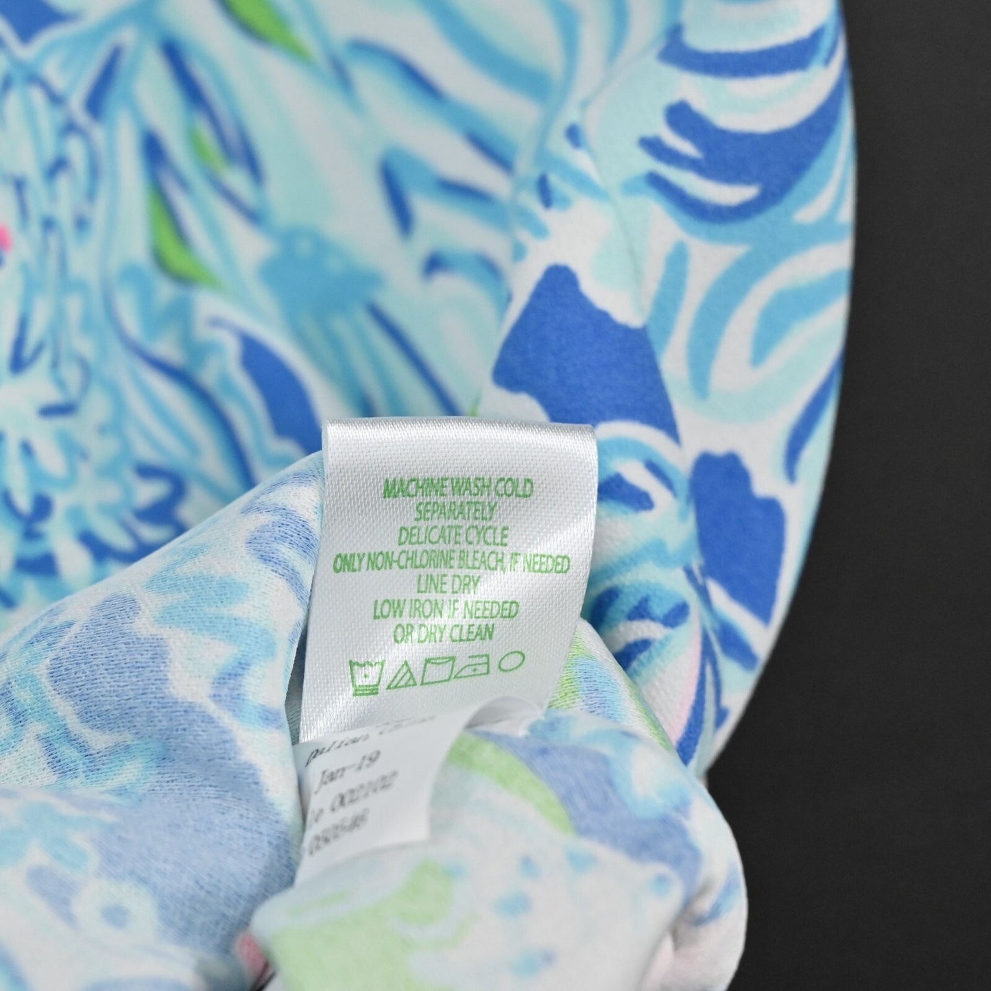 LILLY PULITZER Top Womens Size XL Donna Shift Tunic Coastal Blue Lion Around NEW