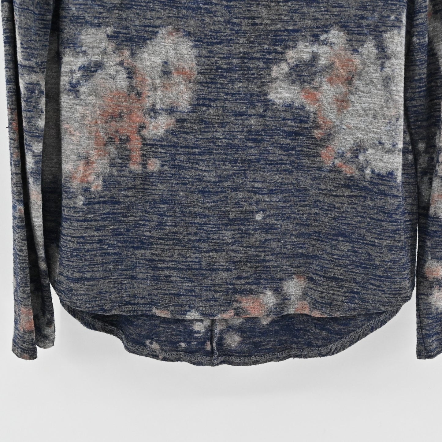 Vtg Y2k T Party Womens Burnout Top Size L Tie Dye Spacedye Long Sleeve Lounge