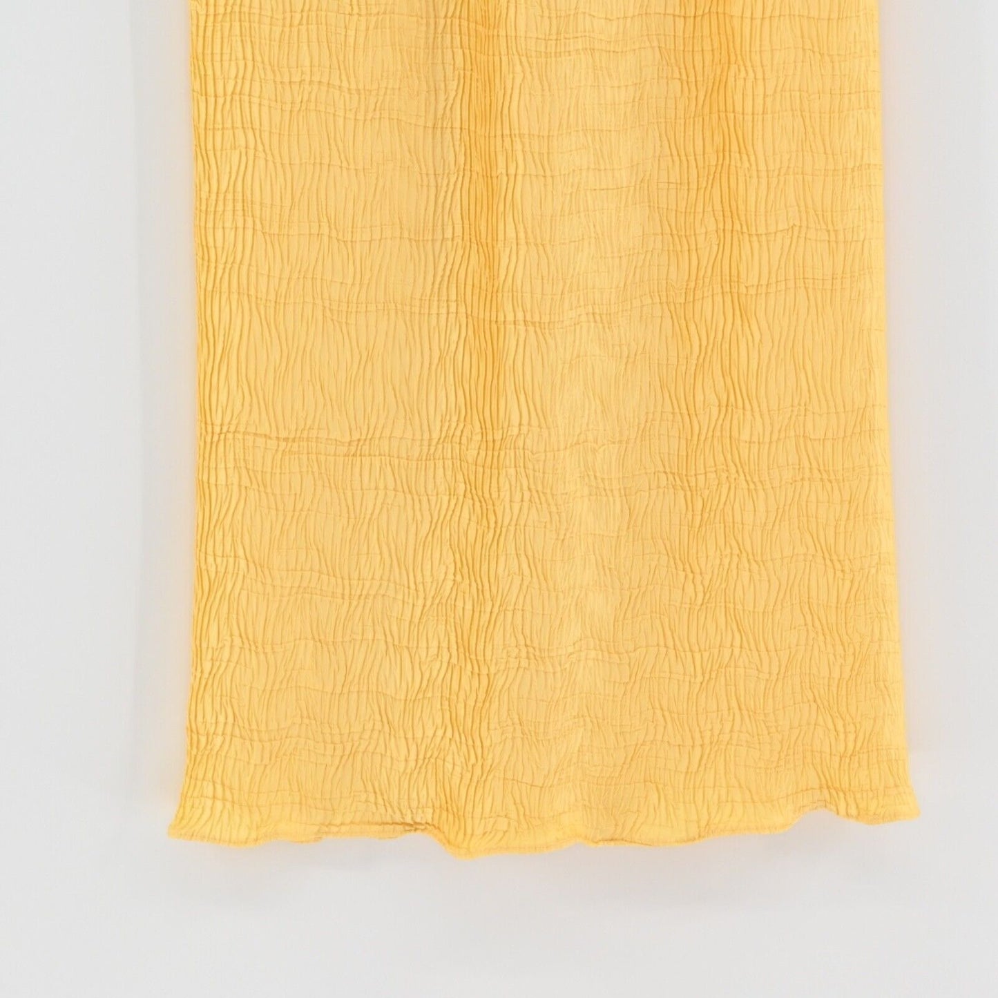 VTG 00s Y2k ESCADA Maxi Skirt Womens Size 34 Satin Crinkle Yellow Elastic Waist