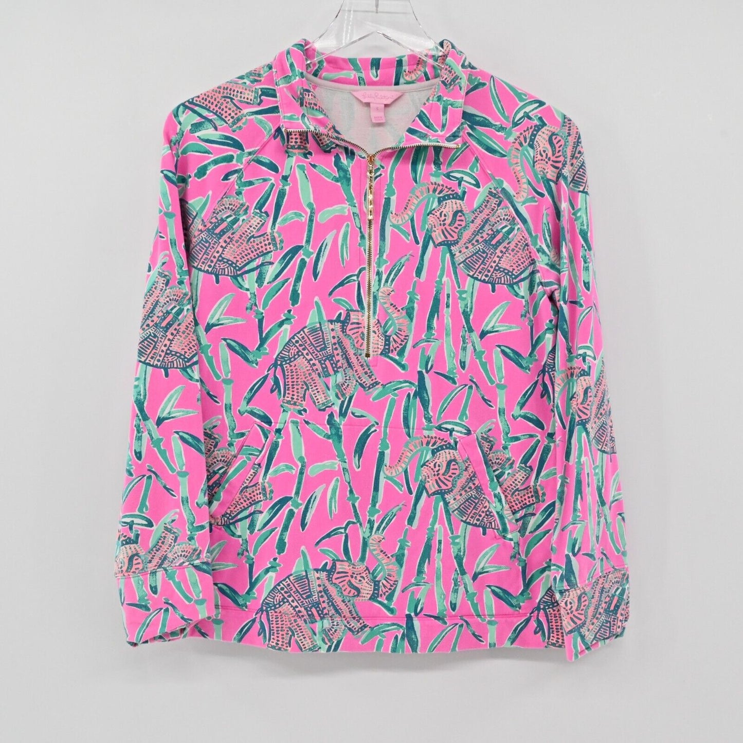 LILLY PULITZER Pullover Womens Size S Skipper Popover Quarter Zip Extra Lucky