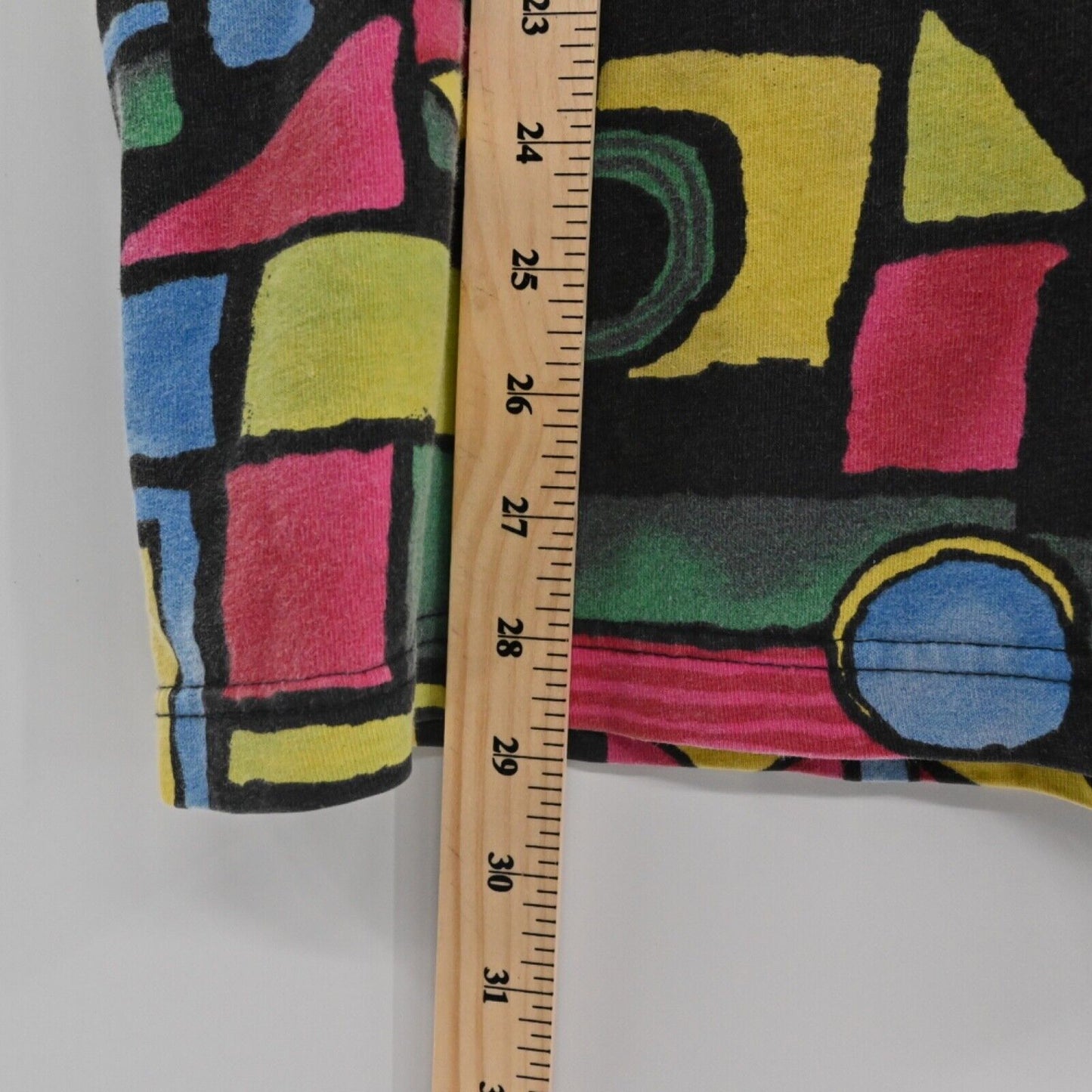 URBAN OUTFITTERS T Shirt Mens Size S Retro Geometric Cotton Ringer Crew Neck 80s