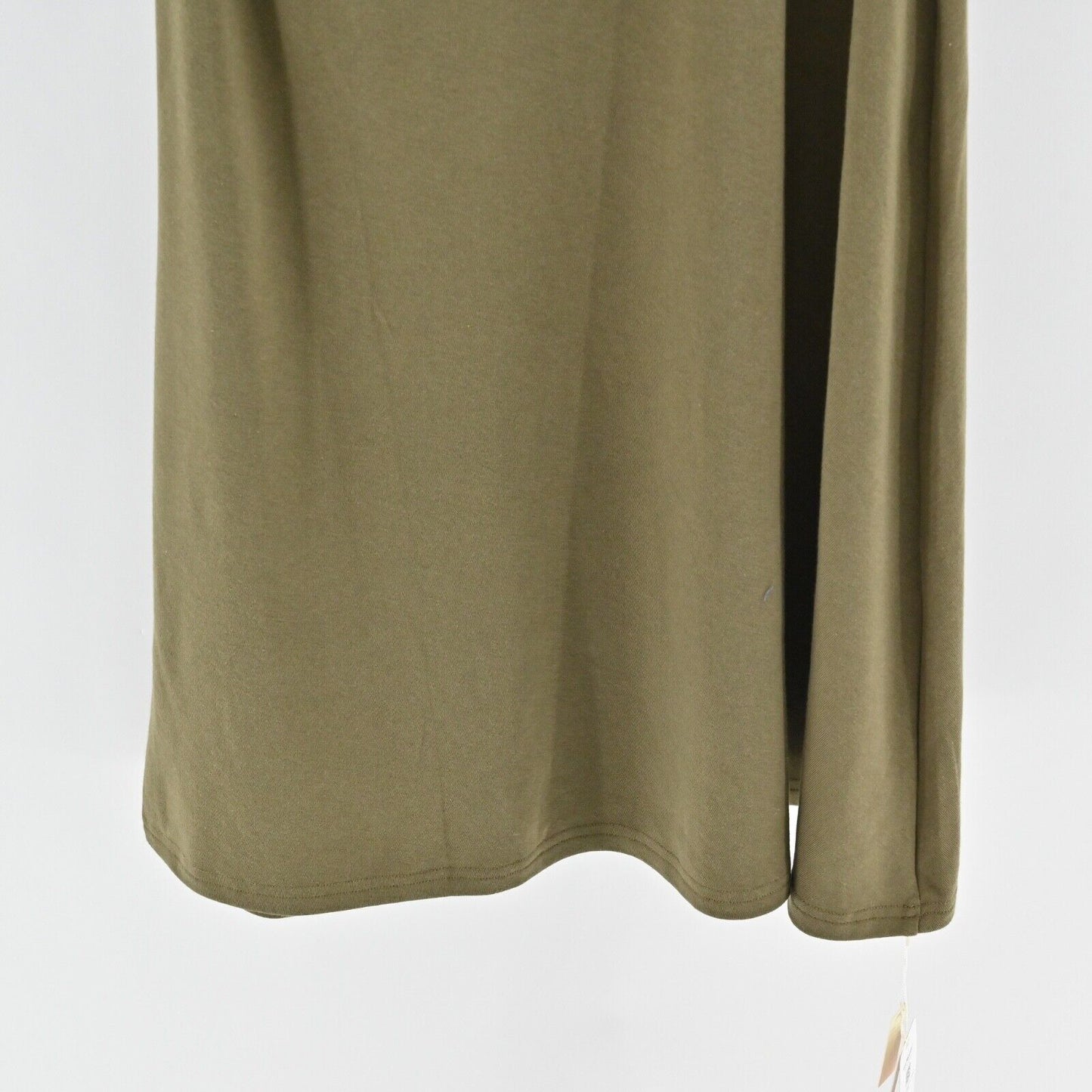 OGL Dress Size 2XL Green Heat Tech Mock Neck Long Sleeve Ruched Tucks Midi NEW
