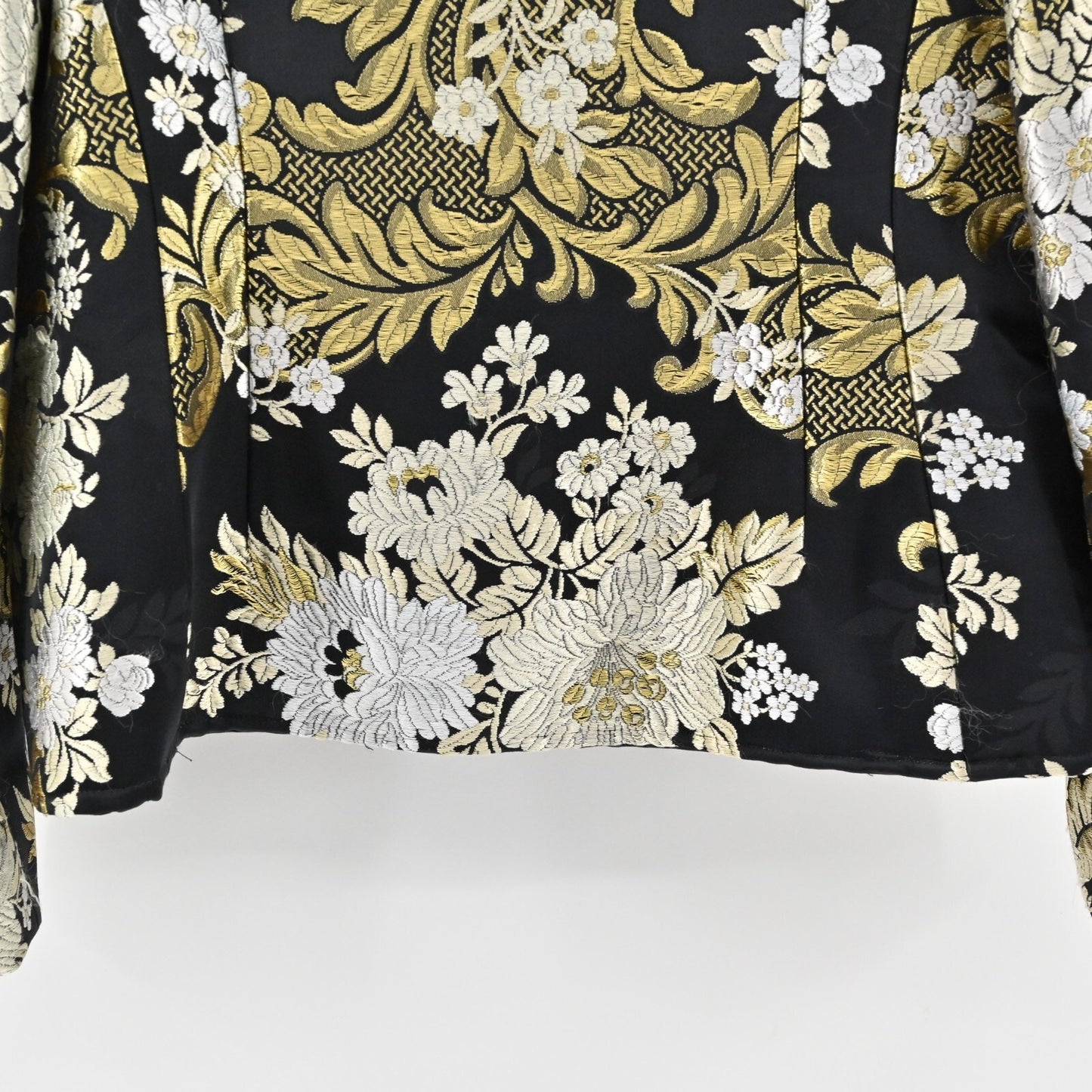 Vtg CHRISTIAN RUPERTO Jacquard Jacket Womens Size XL Embroidered Floral Brocade