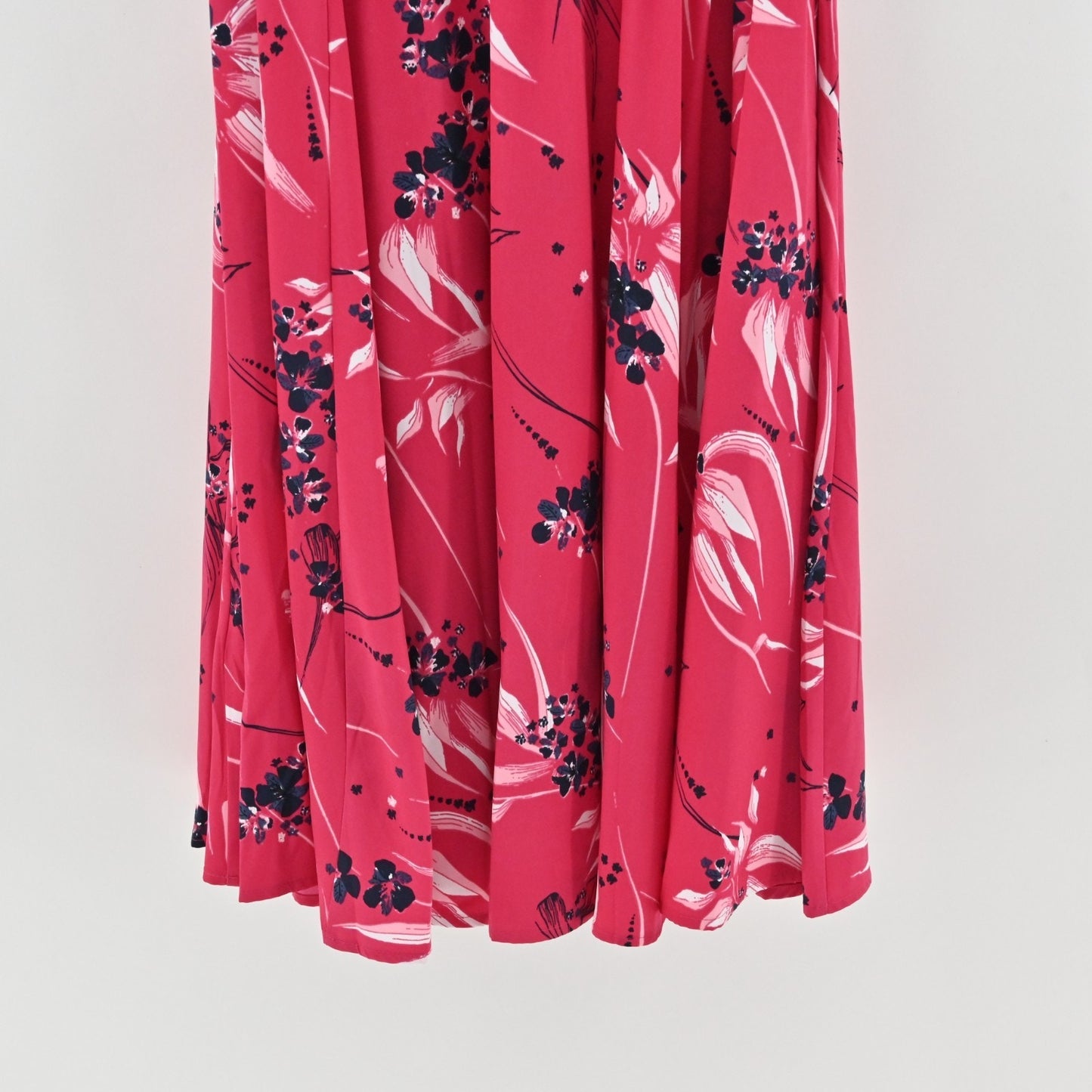 Charter Club Moroccan Pink Combo Floral Print Dress Size 18W Flutter Sleeve Tie