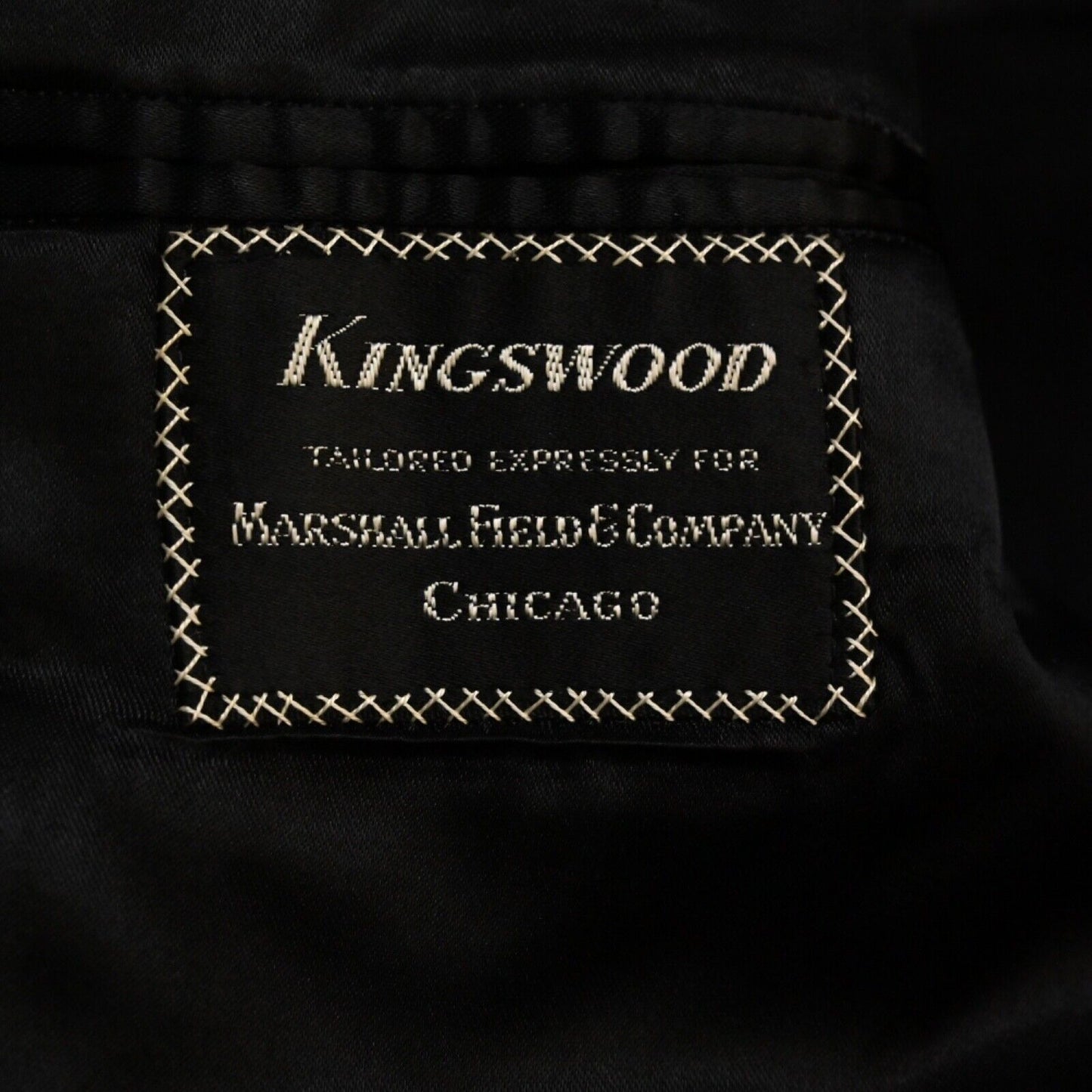 Vtg KINGSWOOD Overcoat Mens Sz 44 Long Single Breasted Button Union Made USA 90s