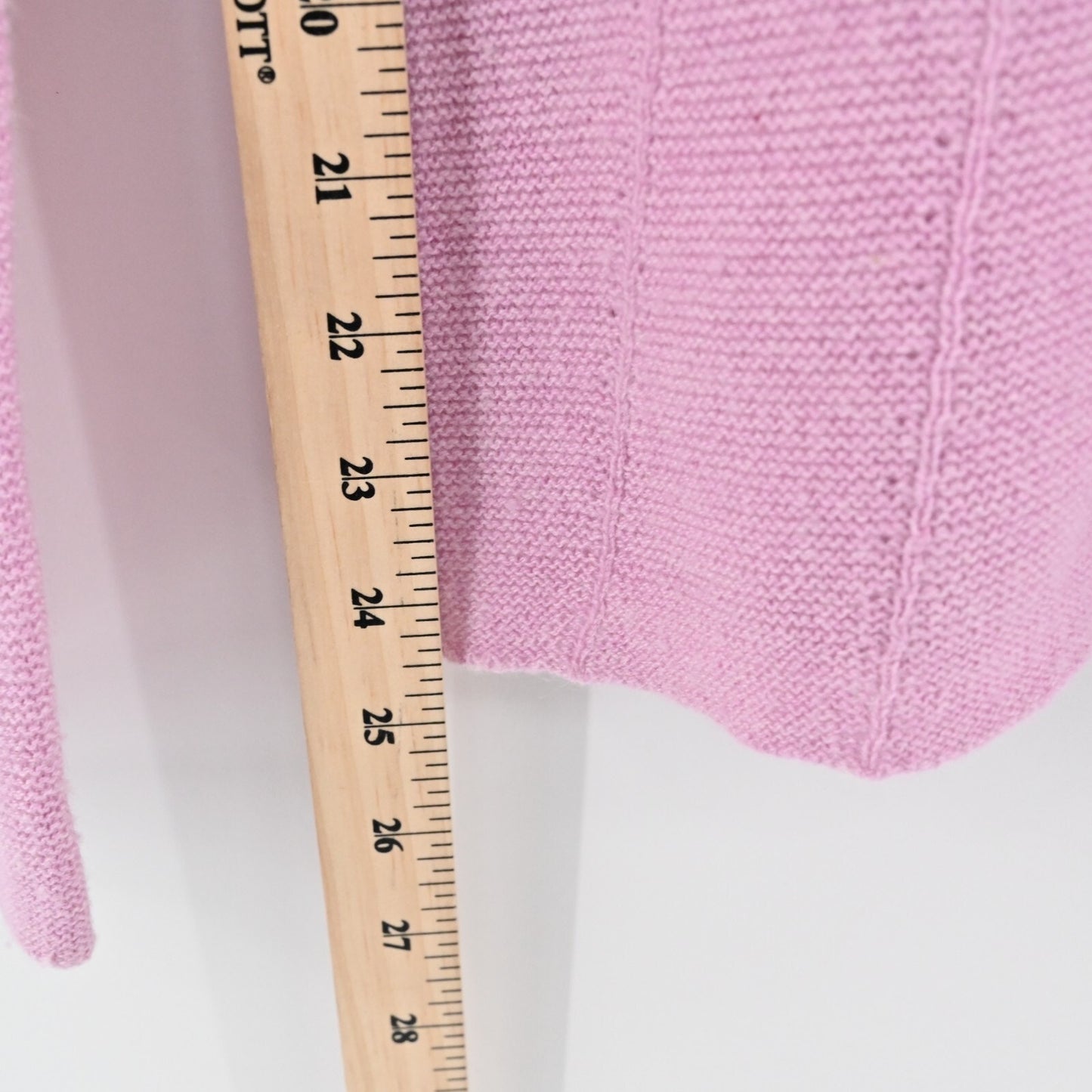 KINROSS Cashmere Sweater Womens Size S Pink VNeck Knit Top Casual Preppy Chic