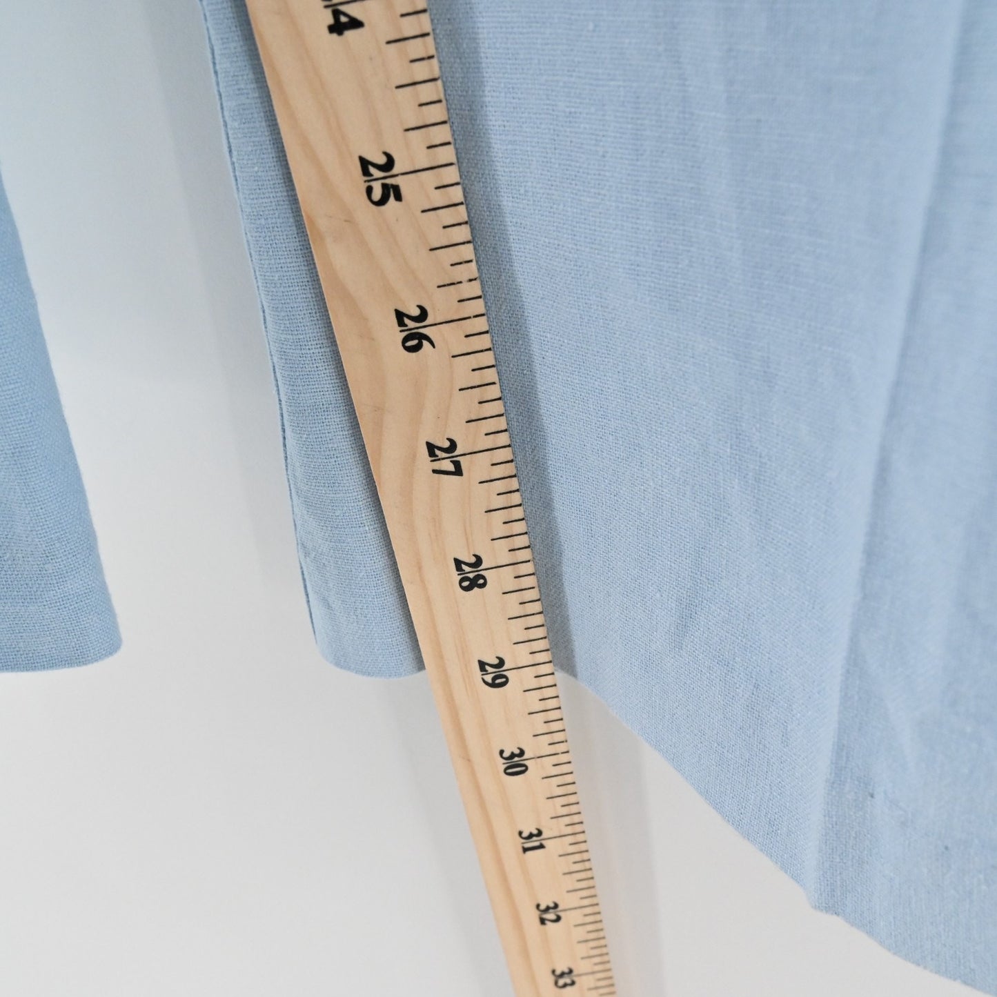 Zara Womens Blue Wide Leg Pants Size L Drawstring Waist High Rise Linen Blend