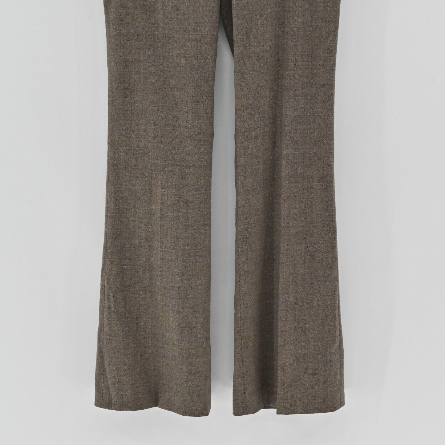 ELIE TAHARI Pants Womens Size 6 Brown Wool Flare Leg Mid Rise Classic Trousers