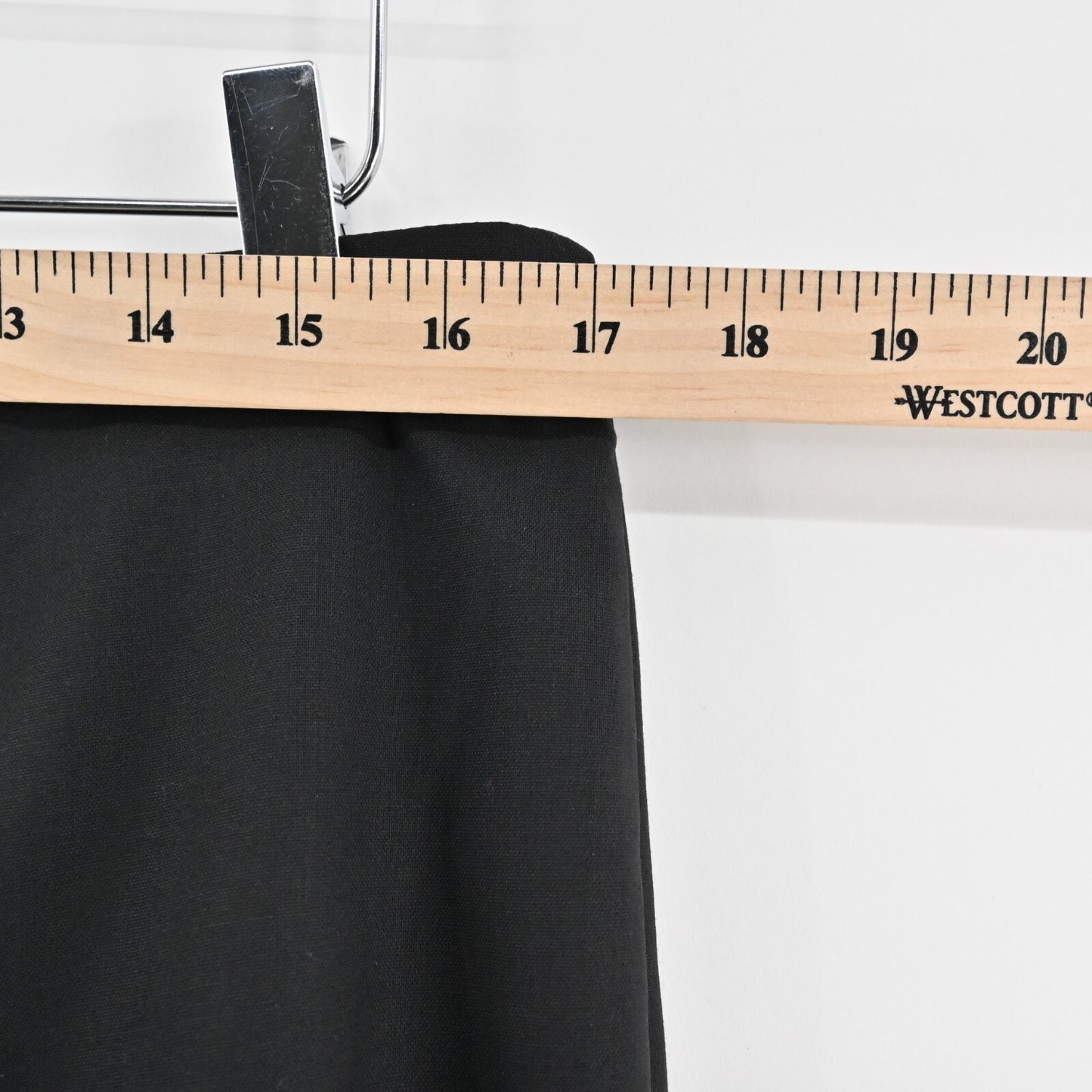 LES COPAINS Pants Womens Size 48 Black Loro Piana Wool Straight Leg Trousers