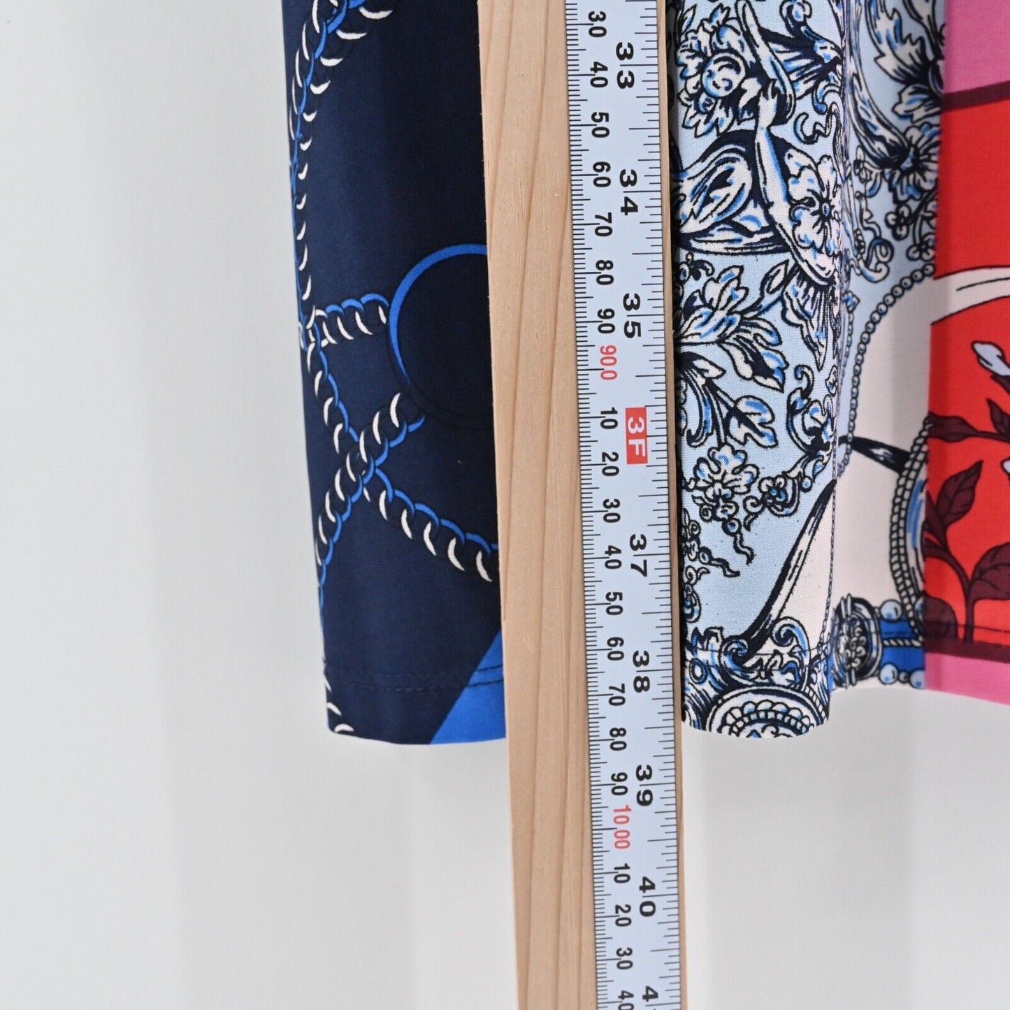 MSK Dress Size L Colorblock Baroque Mix Print Jersey Scoop Neck Sleeveless Shift