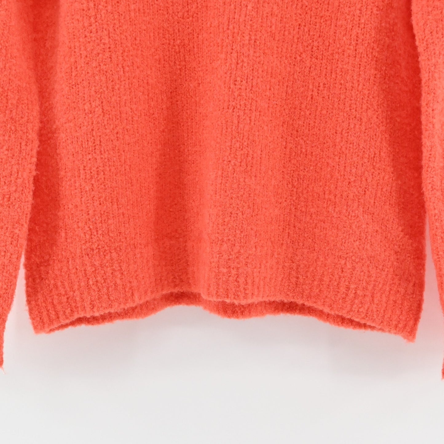 LOVERS FRIENDS Sweater Womens Size XS Wool Blend Coral Mock Neck Knit Top Cozy