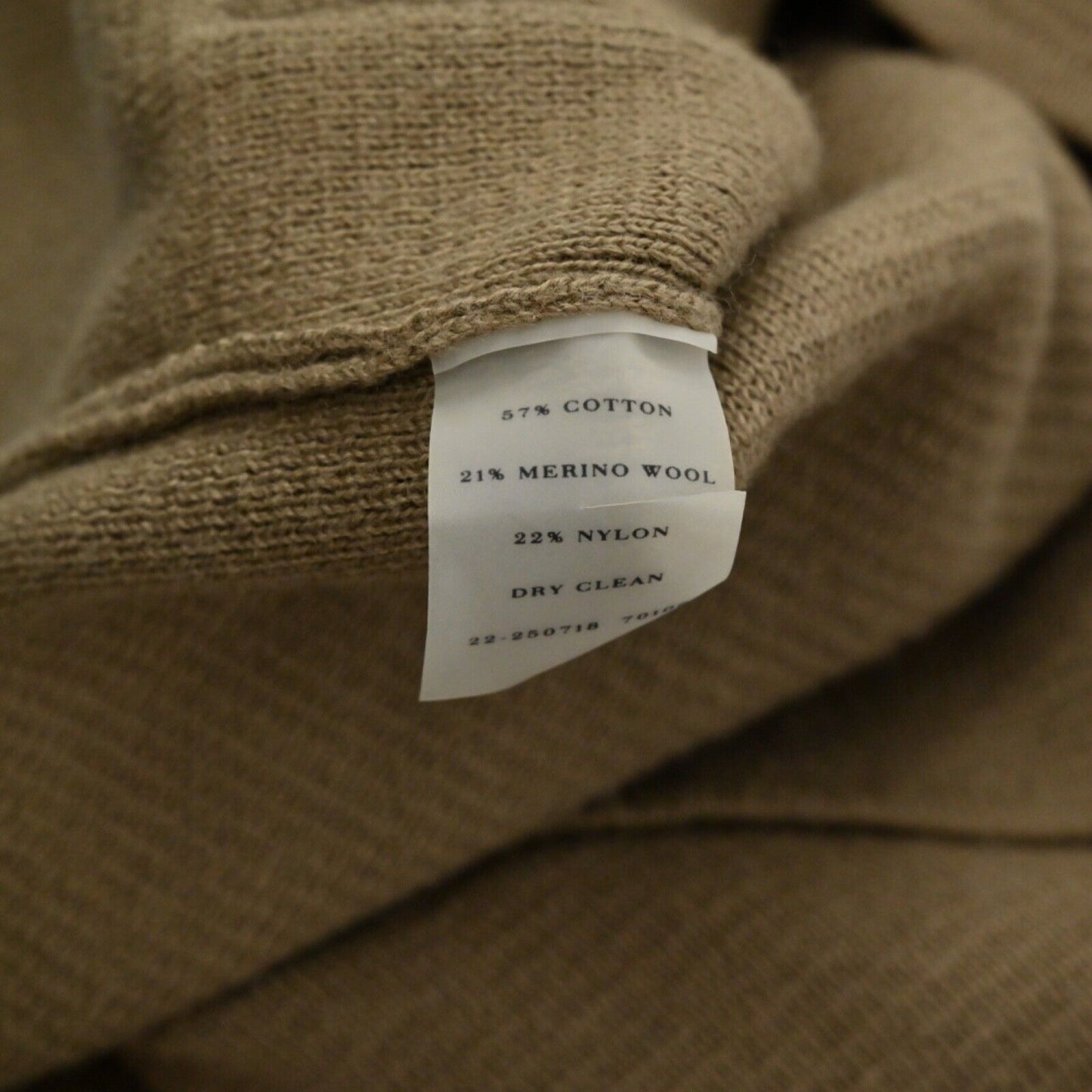 ANN TAYLOR Cardigan Womens Size XS Brown Military Full Zip Cotton Wool Retro Y2K