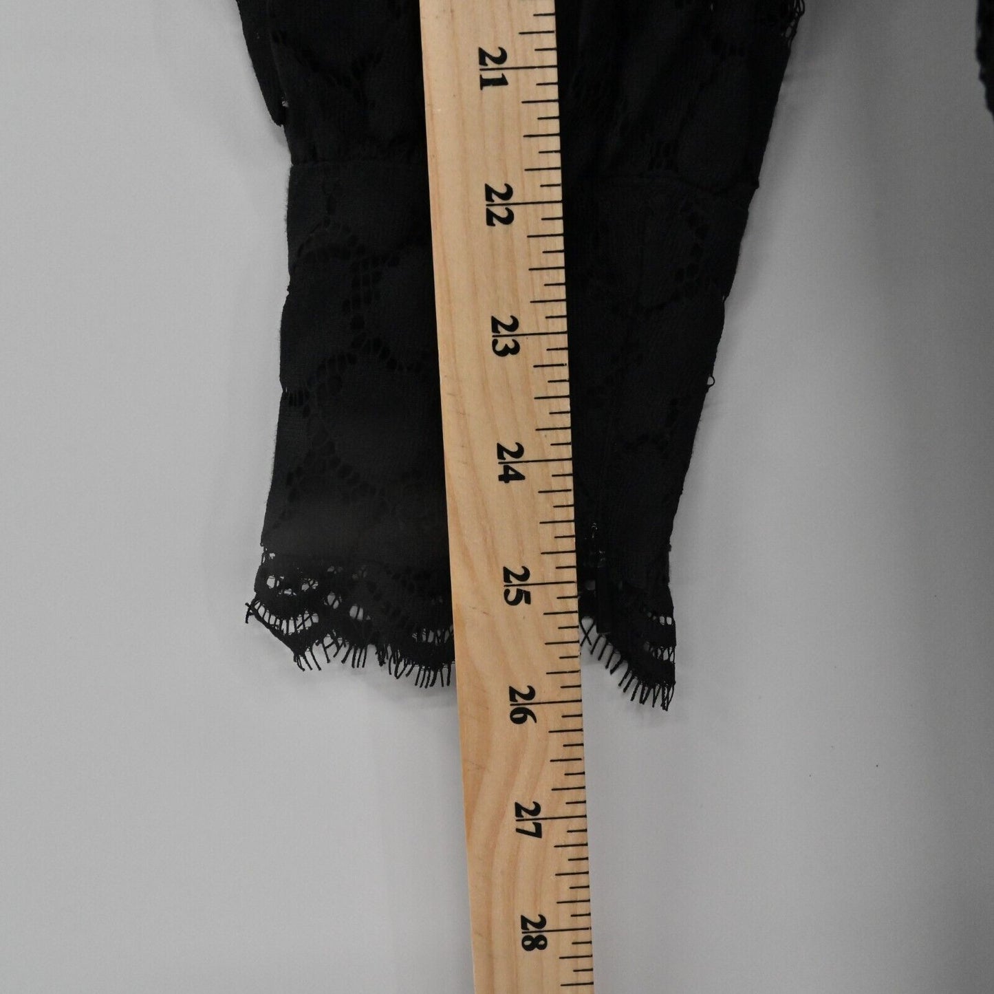 WHISTLES Dress Womens Sz 12 Black Animal Lace Tie Detail Sheer Puff Sleeve Shift